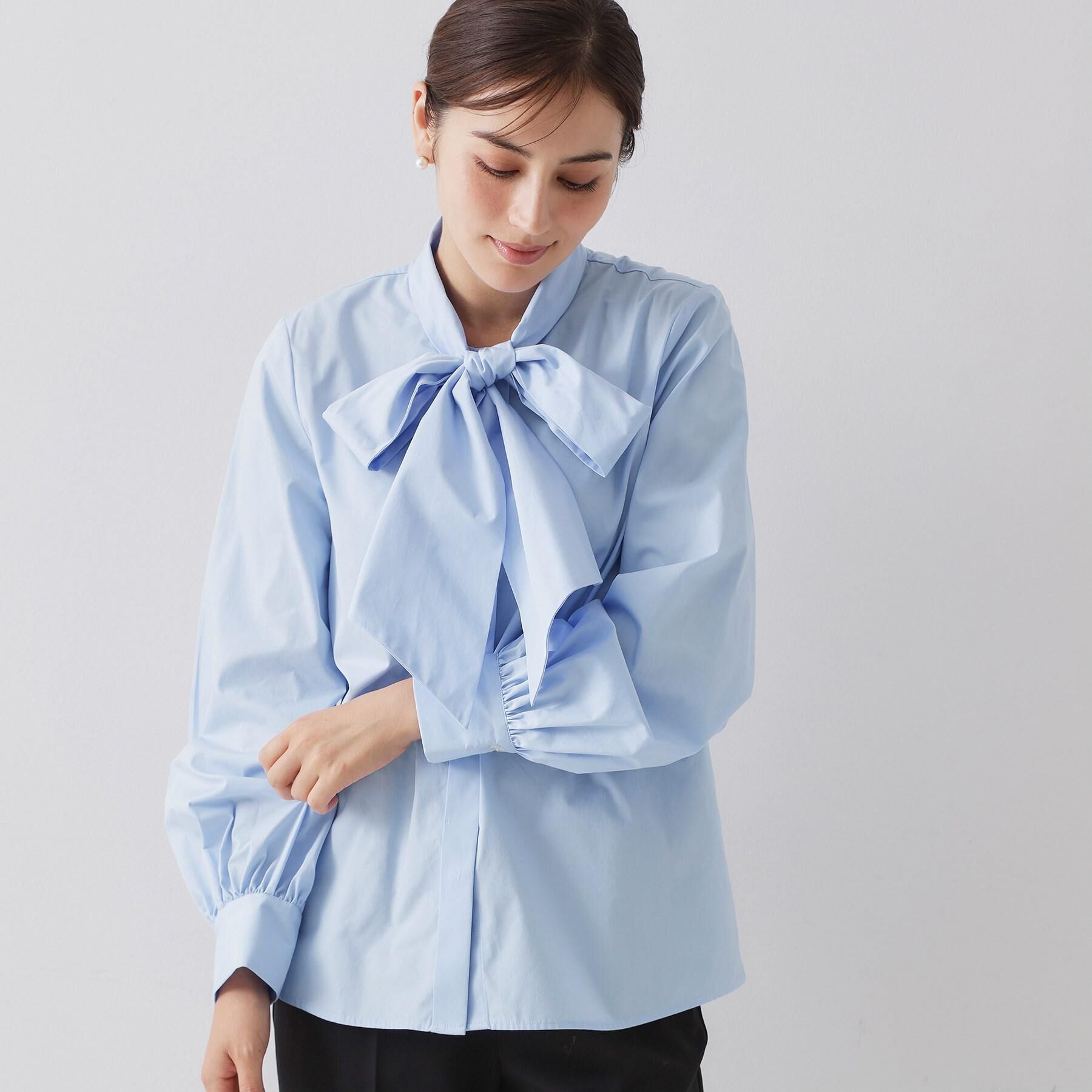 OPAQUE.CLIP「≪通勤・セレモニー対応≫ボウタイシャツブラウス【洗濯機OK】」|シャツ・ブラウス|