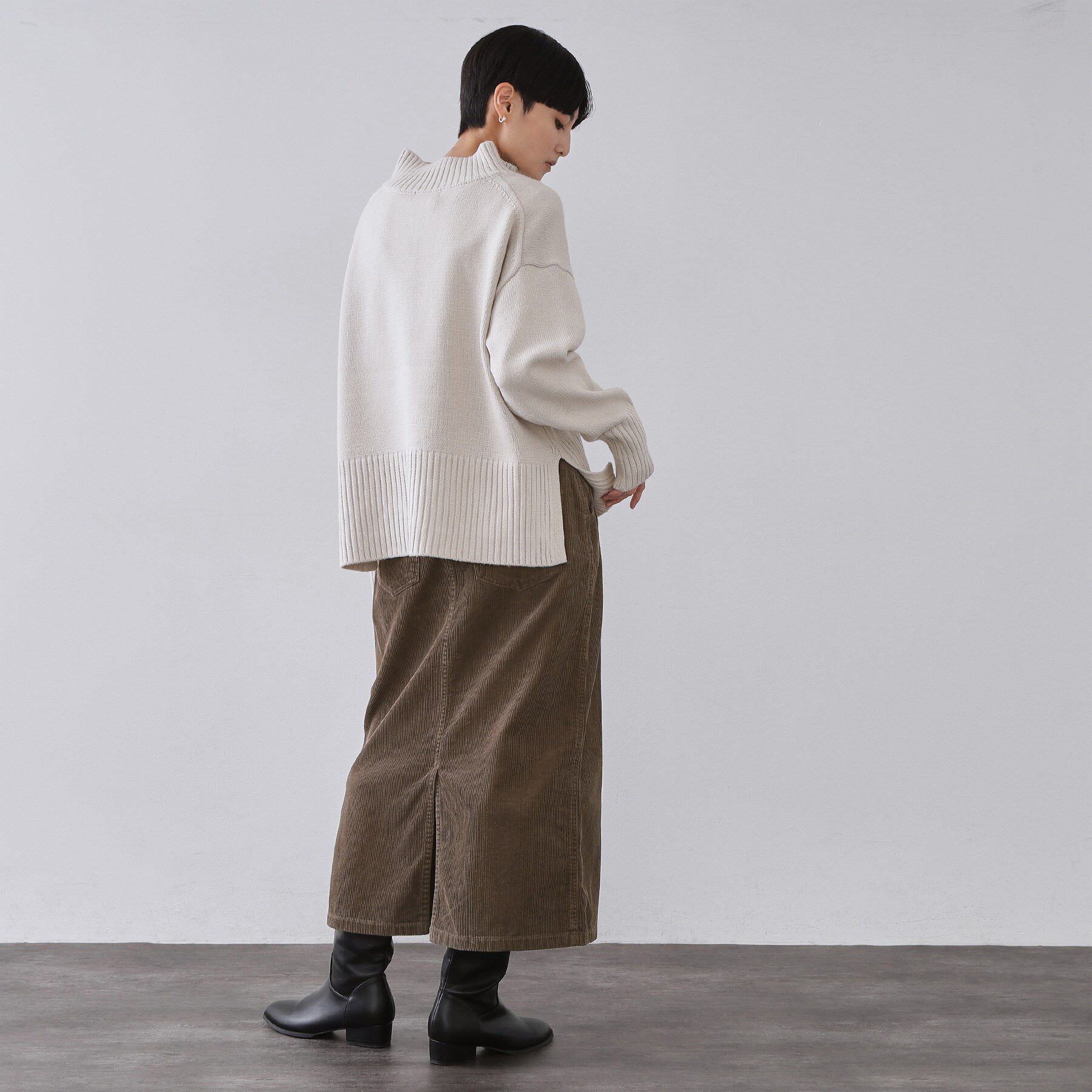 OPAQUE.CLIP「コーデュロイナロースカート【洗濯機OK】」|スカート|