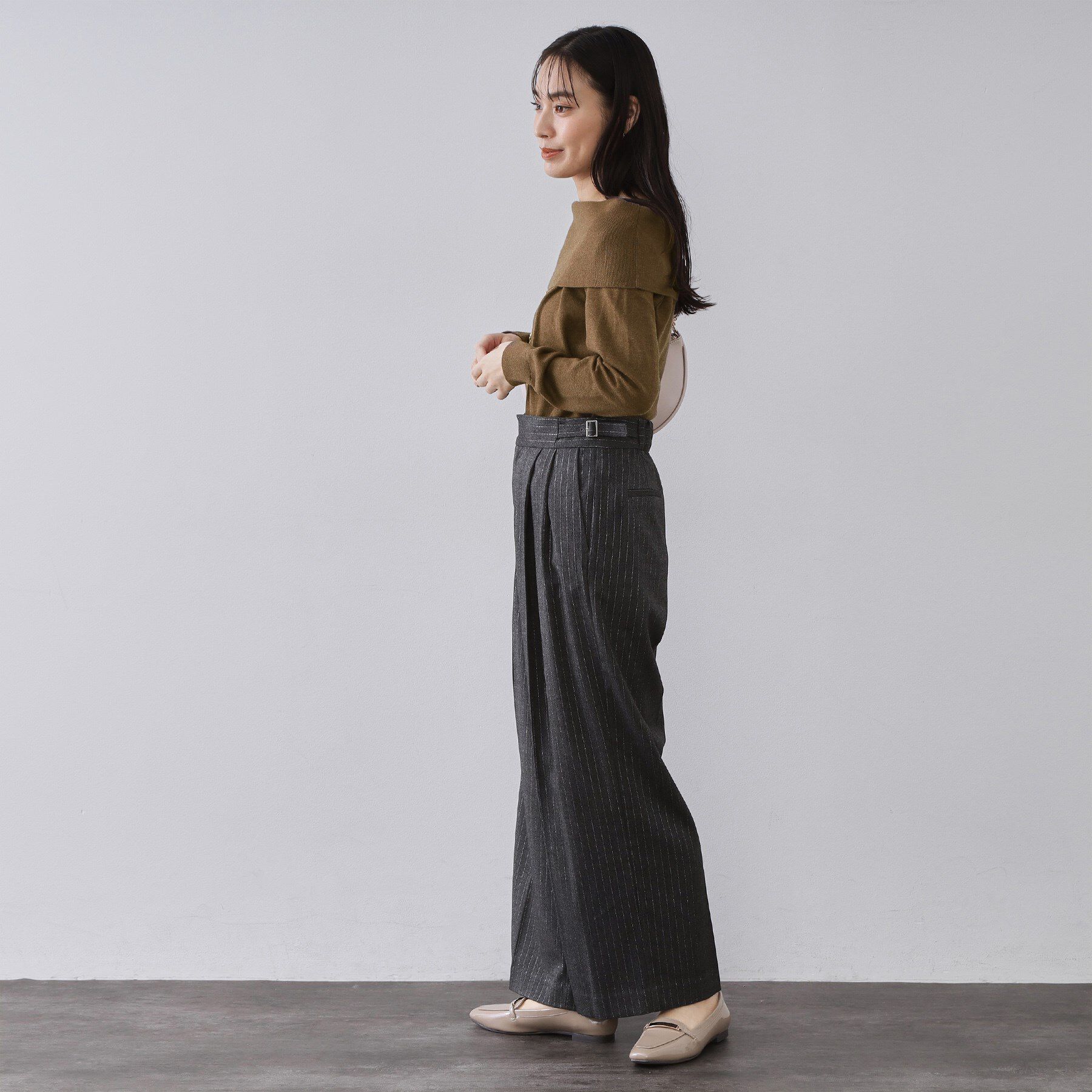 OPAQUE.CLIP「オフショルダーニット【洗濯機OK】」|ニット・セーター|