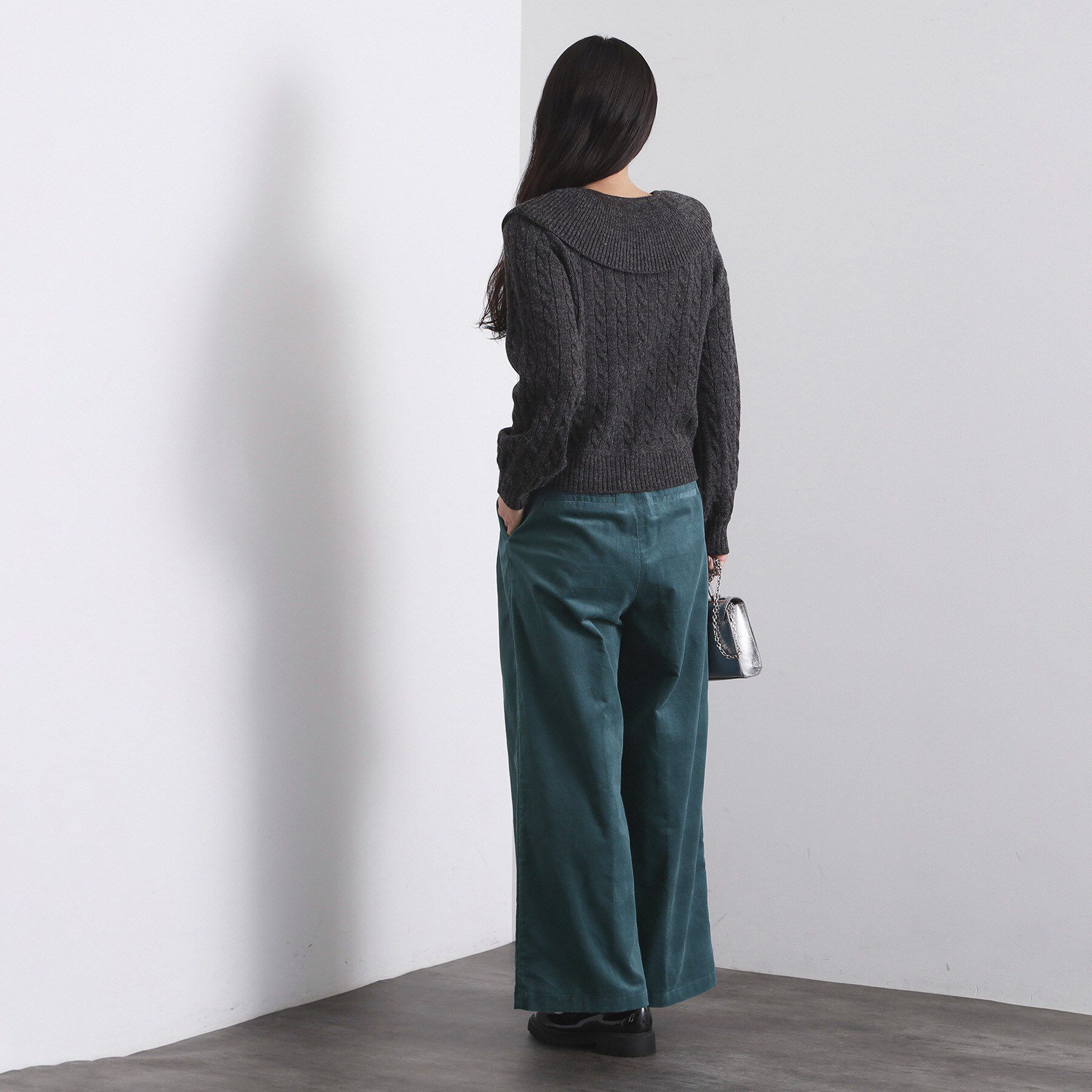 OPAQUE.CLIP「別珍タックワイドパンツ【洗える】」|その他|