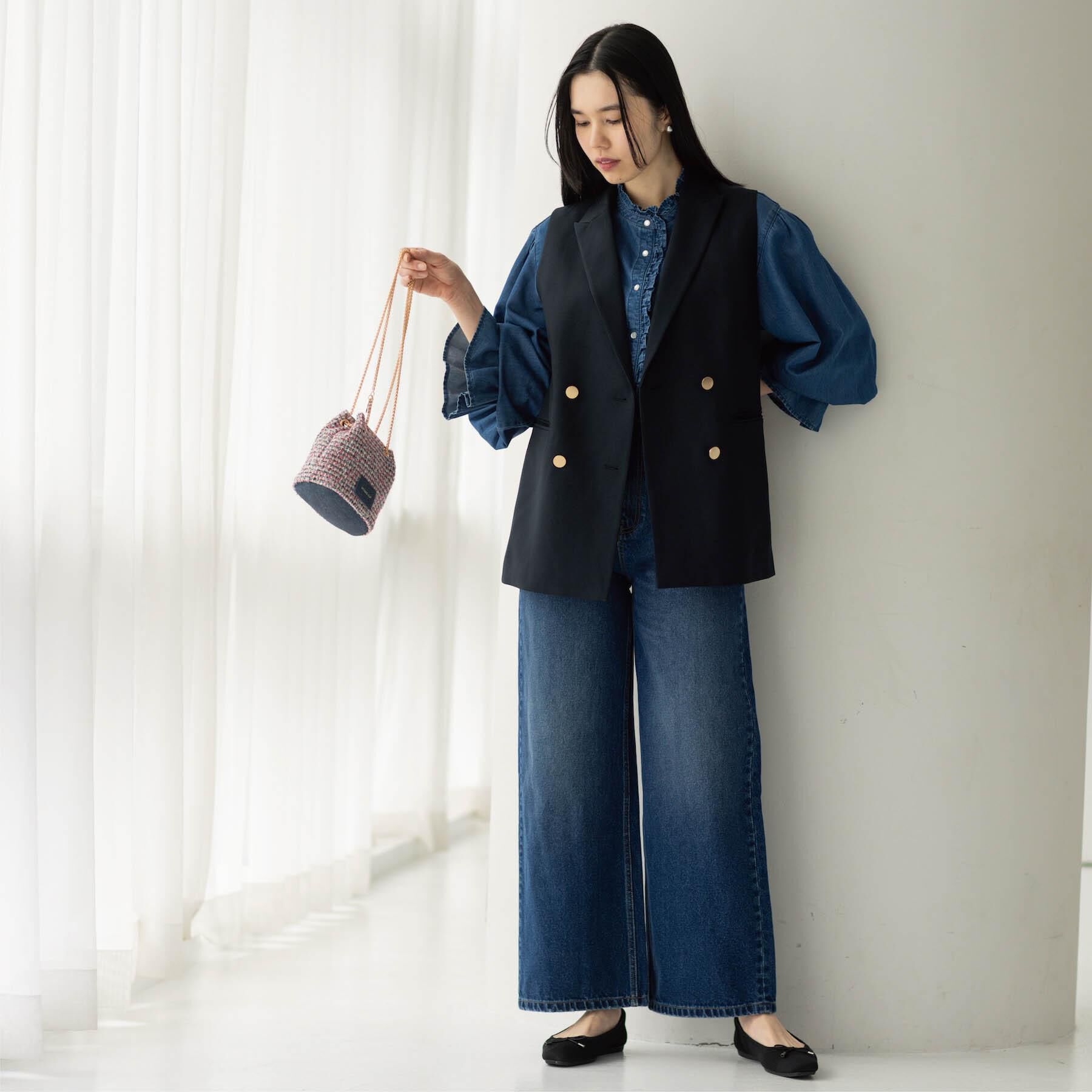 OPAQUE.CLIP「ストレートデニムパンツ【洗濯機OK】《S～LL》」|デニム|