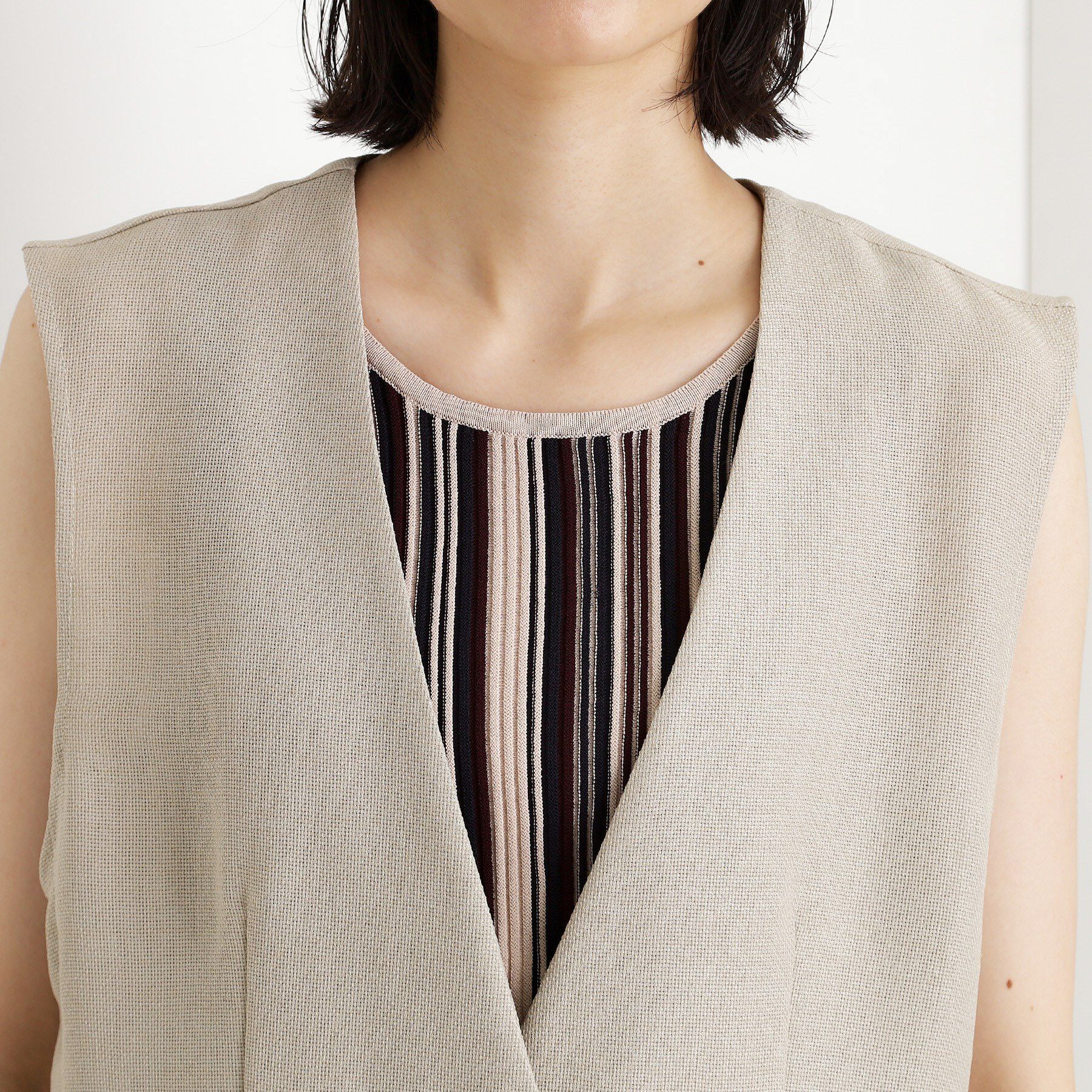 THE SHOP TK「【スッキリ決まる】パナマメッシュジレ/洗える/セットアップ可」|ベスト・ジレ|