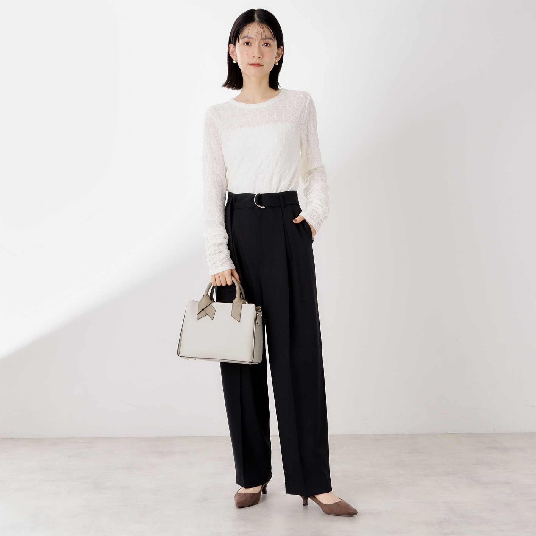 THE SHOP TK「バイカラー合皮ショルダーバッグ」|ショルダー・メッセンジャー|