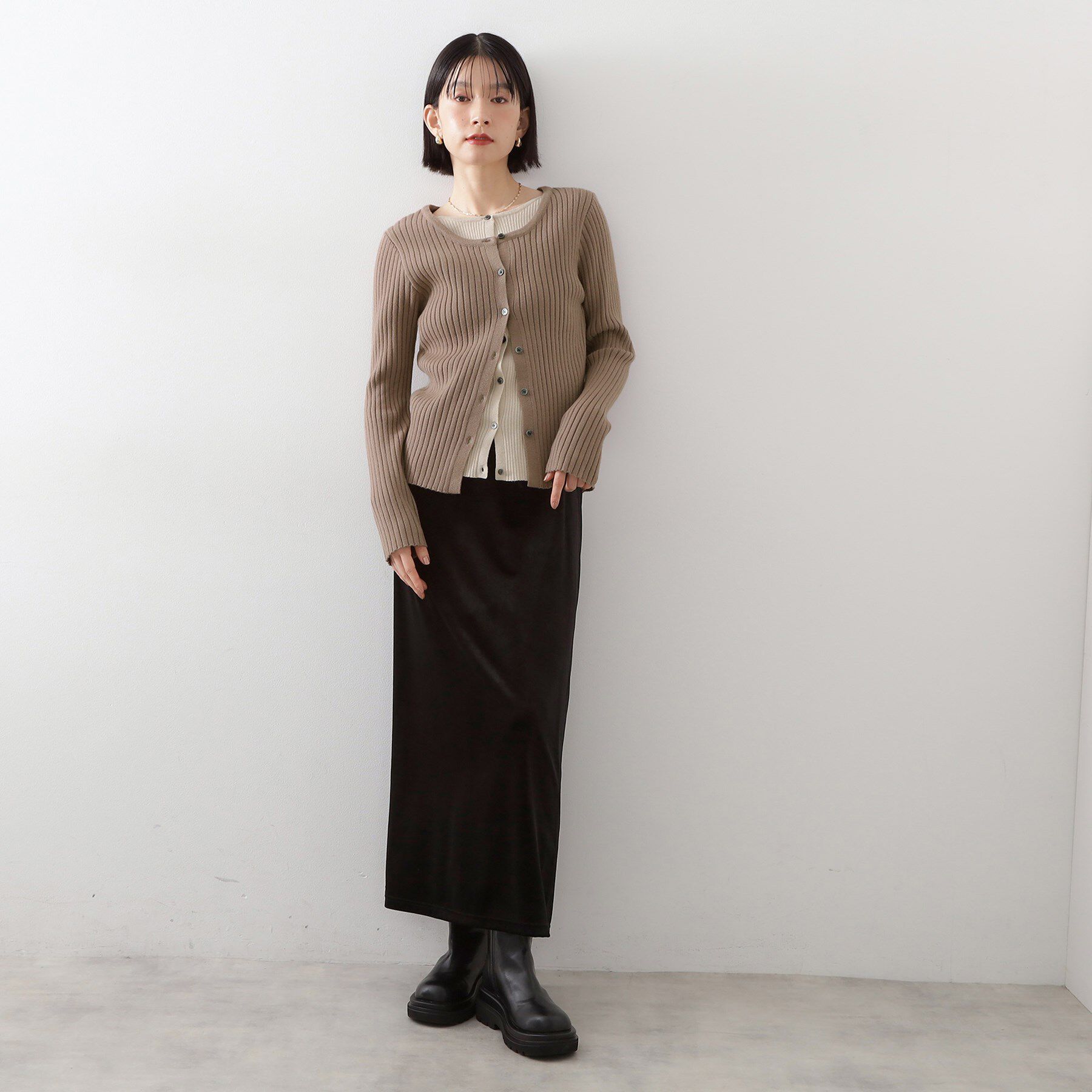 THE SHOP TK「【アンチピリング/静電気防止/洗える】ヘンリーレイヤードニット」|ニット・セーター|