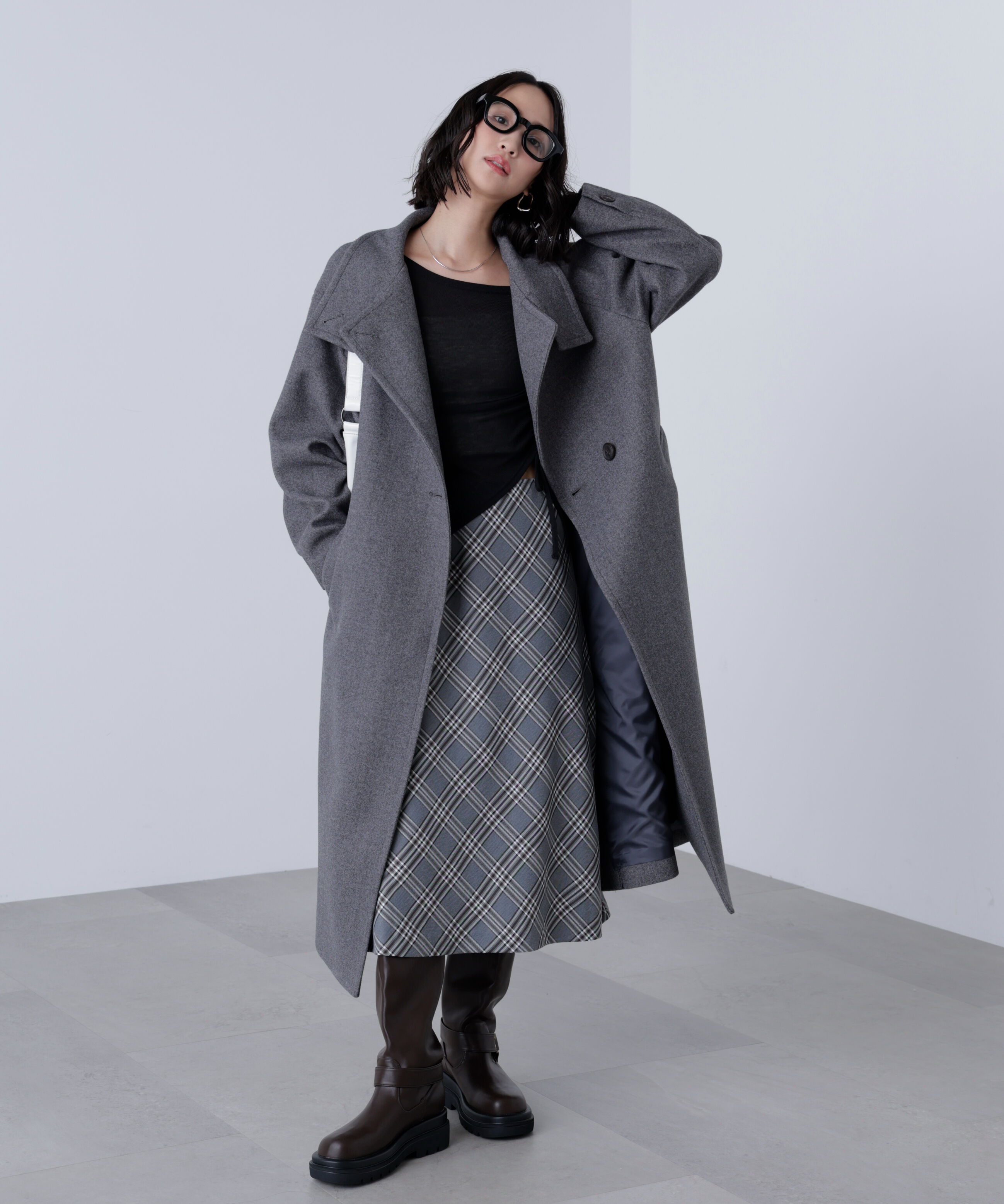  「[累計販売5000枚！選べる4色]スタンドカラーメルトンロングコート」|その他|