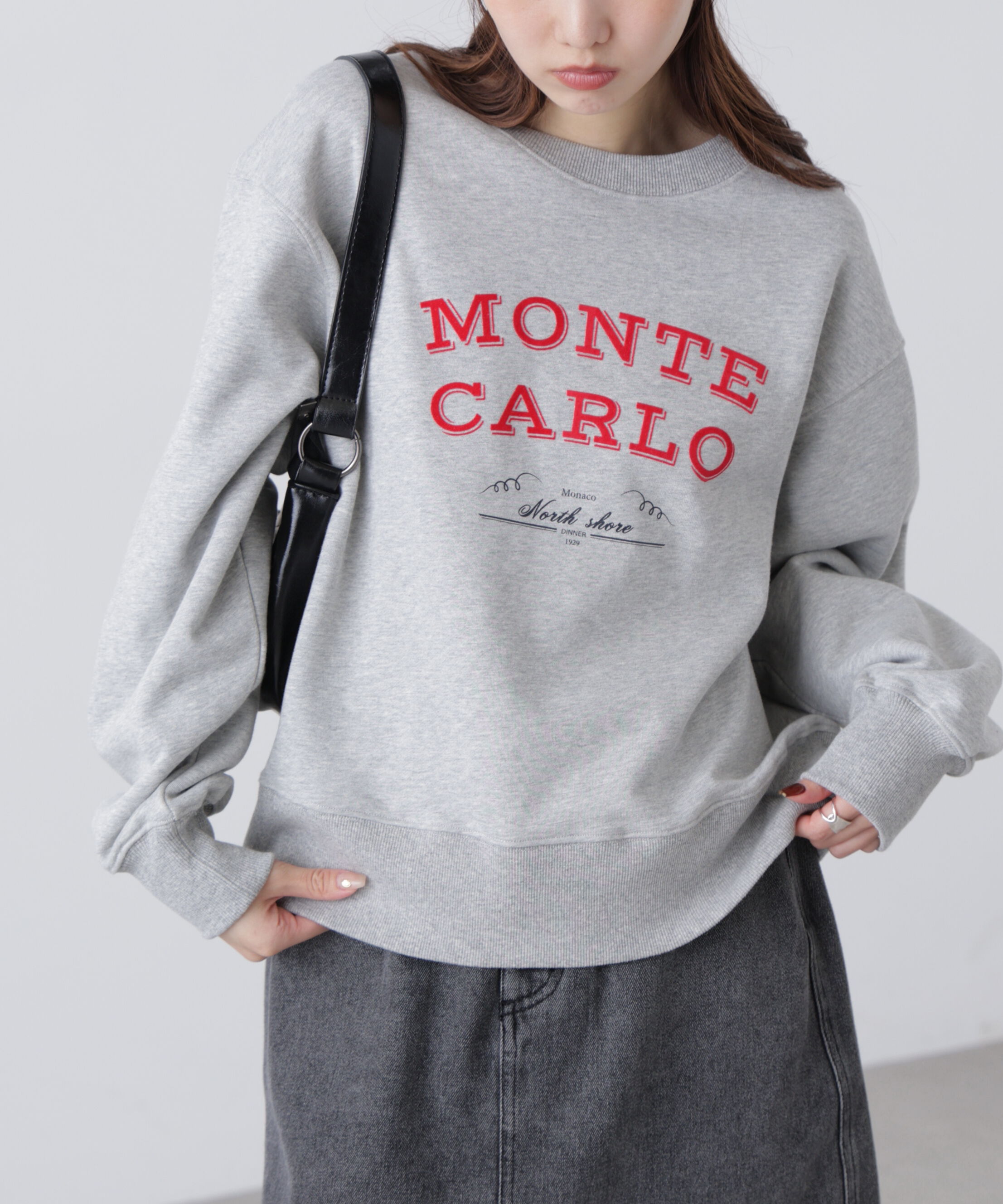  「フロッキーロゴ刺繍スウェット」|Tシャツ・カットソー|