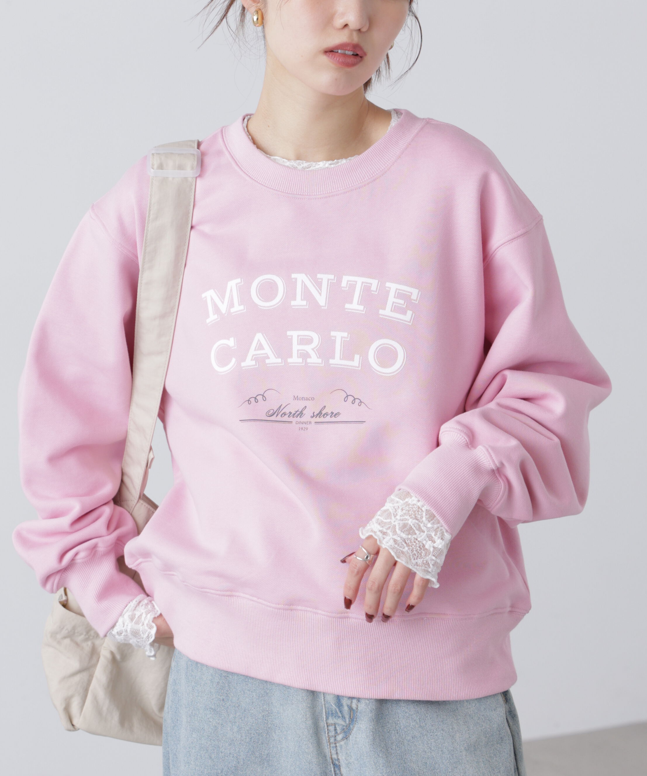  「フロッキーロゴ刺繍スウェット」|Tシャツ・カットソー|