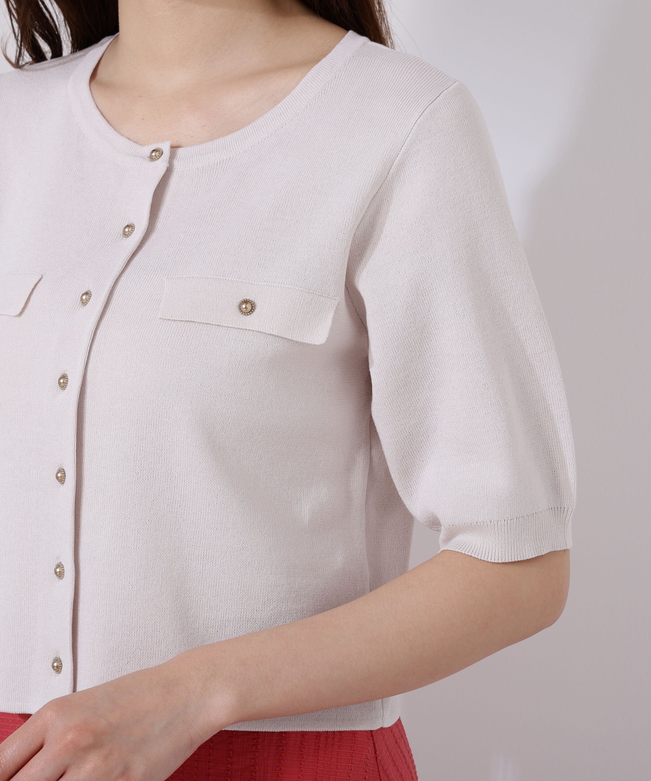 PROPORTION BODY DRESSING「ショート半袖カーディガン」|カーディガン|