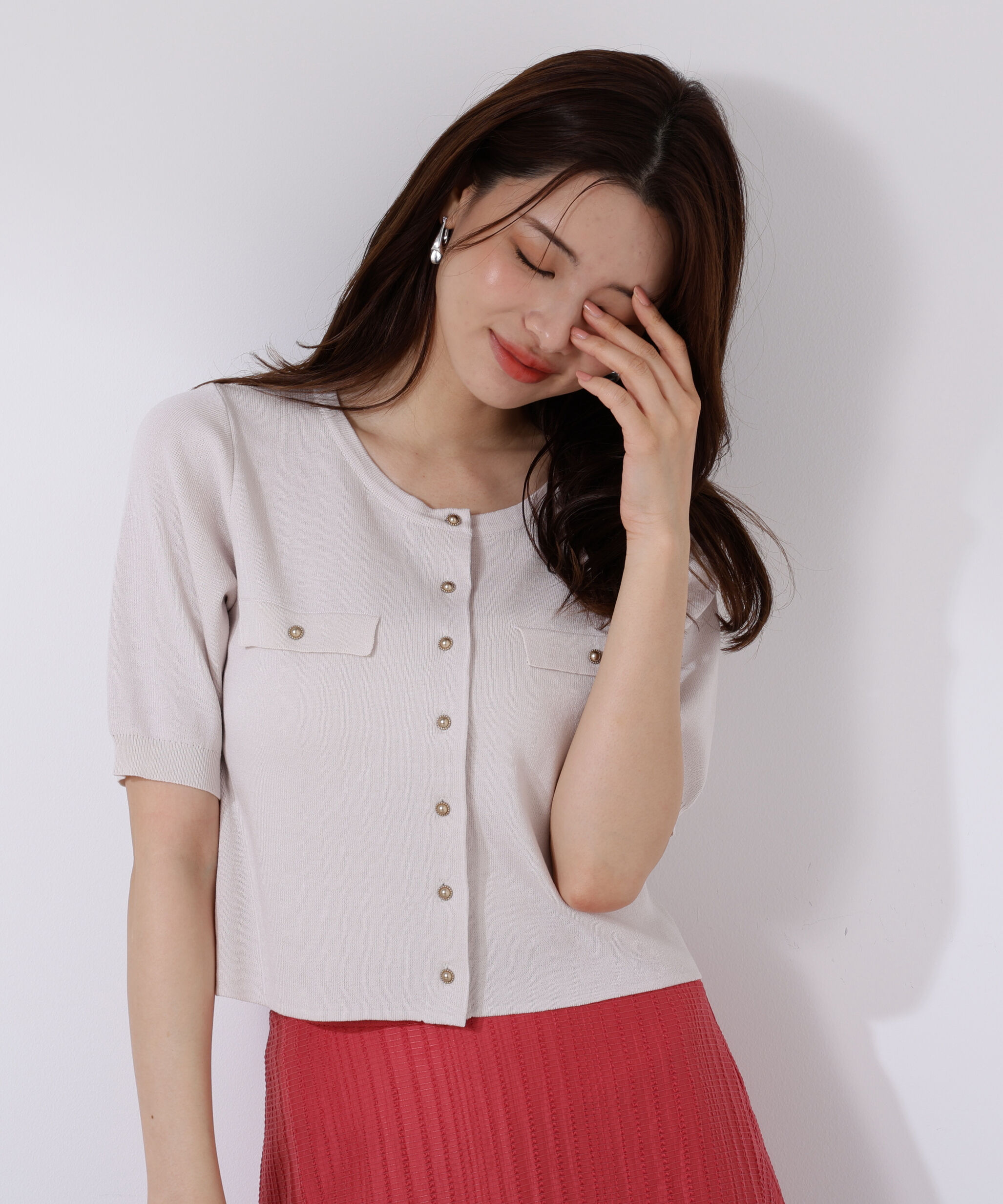 PROPORTION BODY DRESSING「ショート半袖カーディガン」|カーディガン|