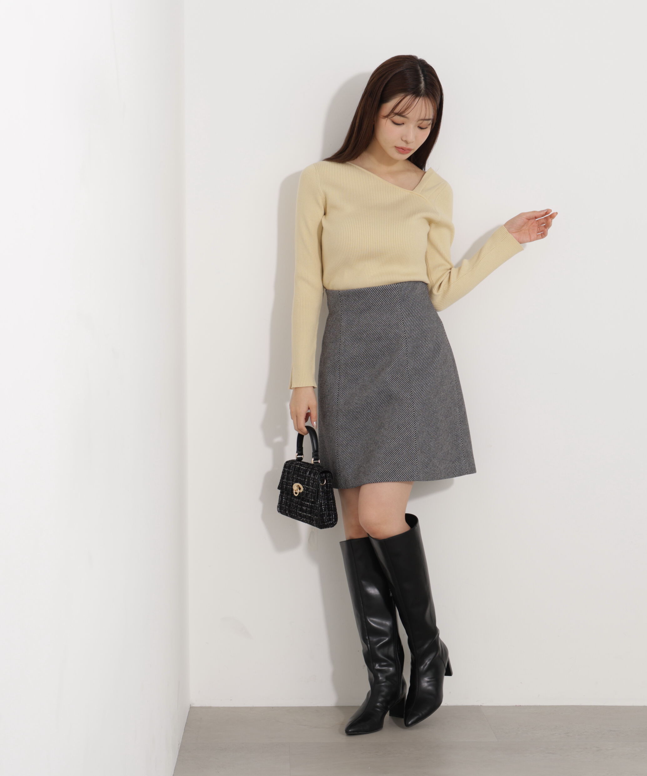 PROPORTION BODY DRESSING「《EDIT COLOGNE》台形ミニスカート 25AW」|スカート|