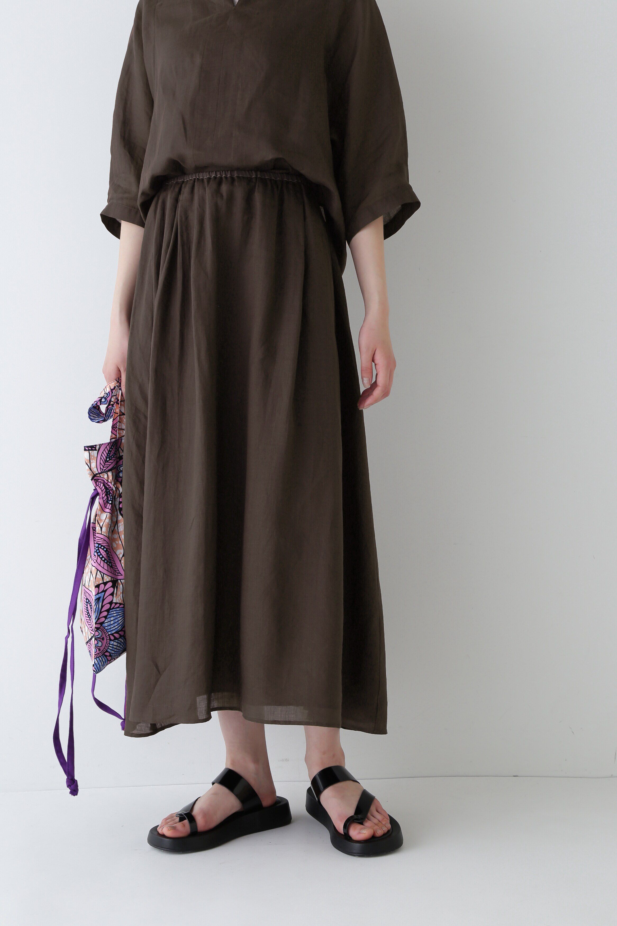  「◆１６０／１ラミースカート」|スカート|ブラウン