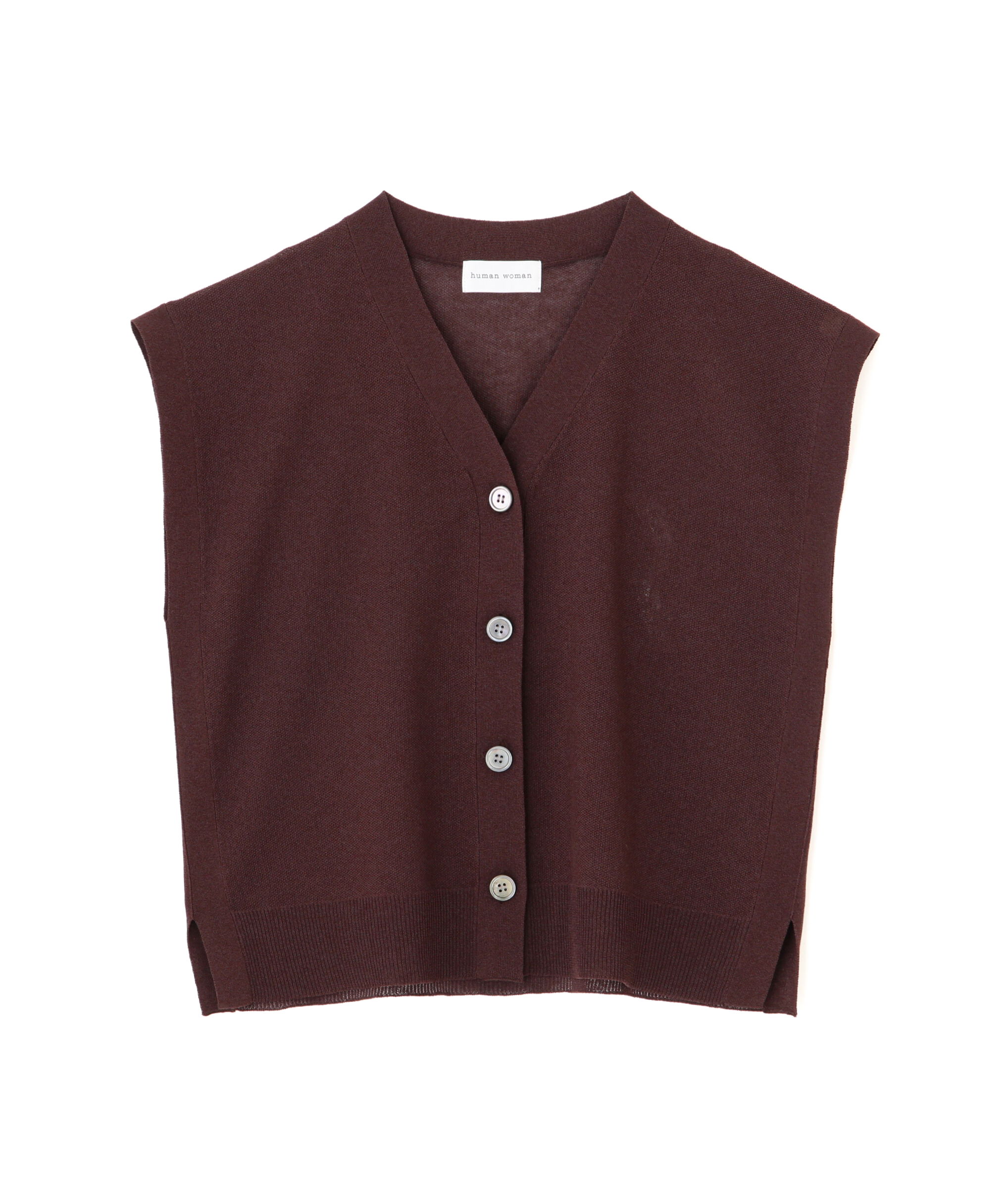  「◆綿ナイロン鹿の子ジレ」|ニット・セーター|