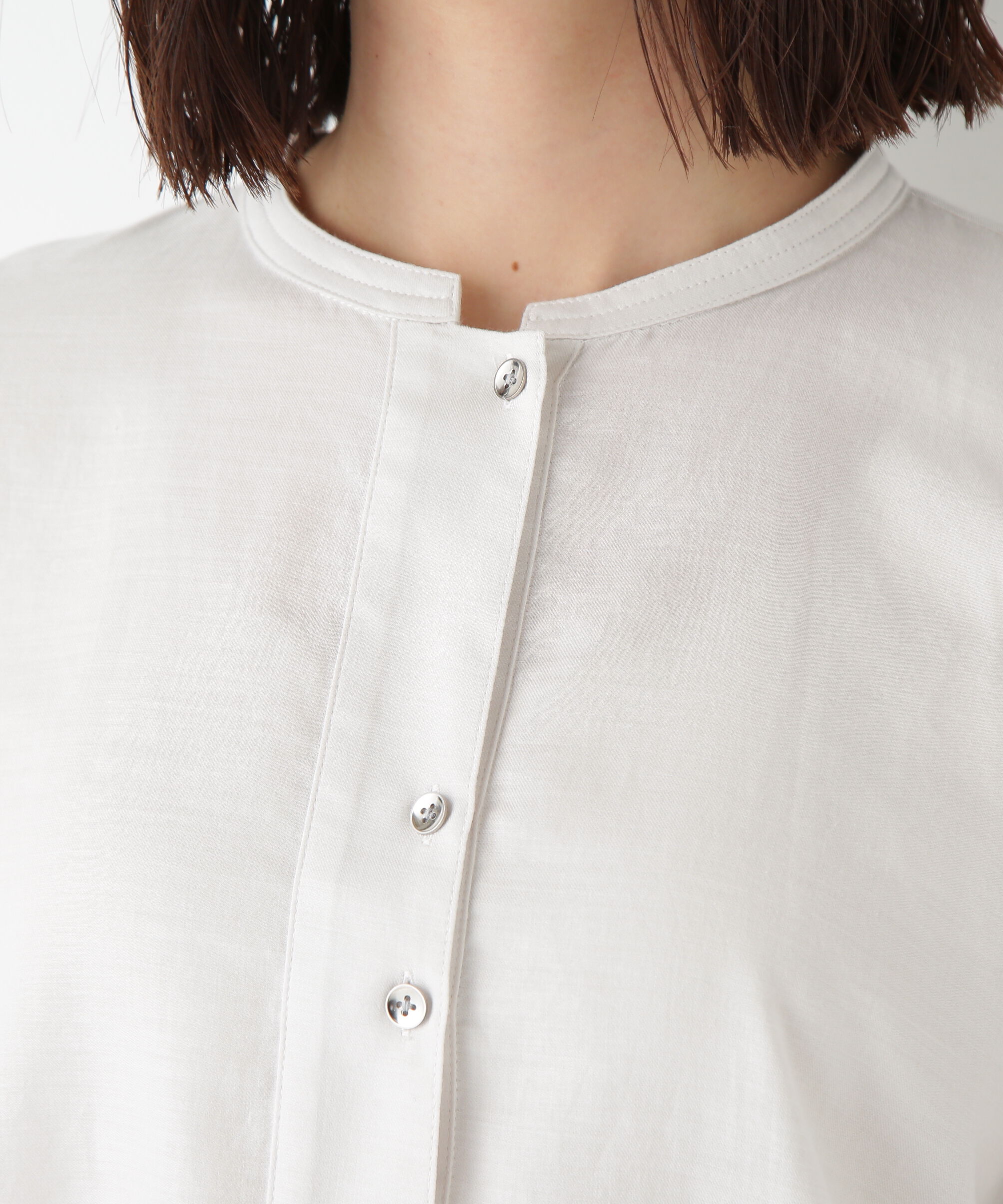  「◆綿シルクスキッパーブラウス」|シャツ・ブラウス|