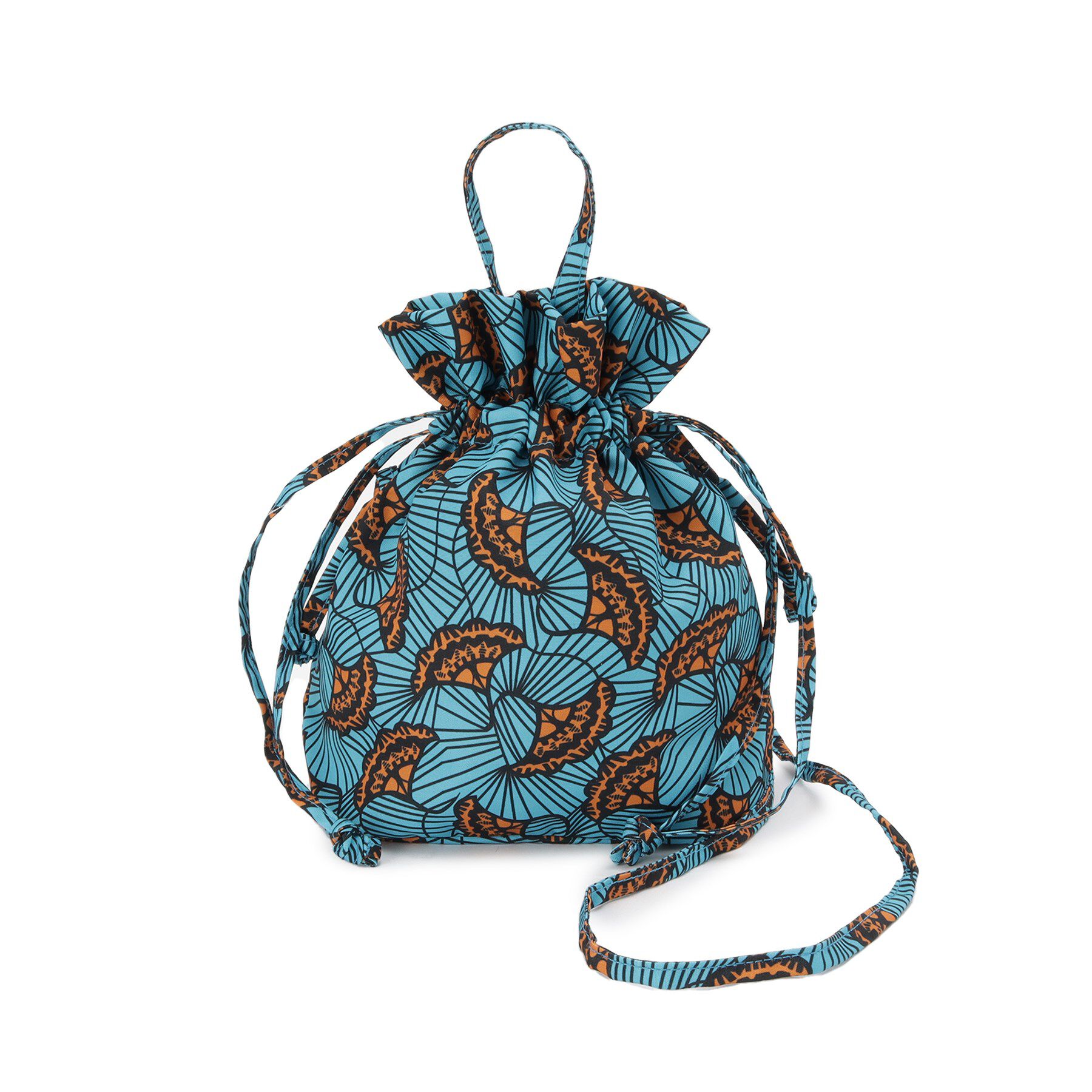 SHOO･LA･RUE「ころんとしたフォルムが魅力 ラタプリント 巾着ショルダーバッグ」|ショルダー・メッセンジャー|