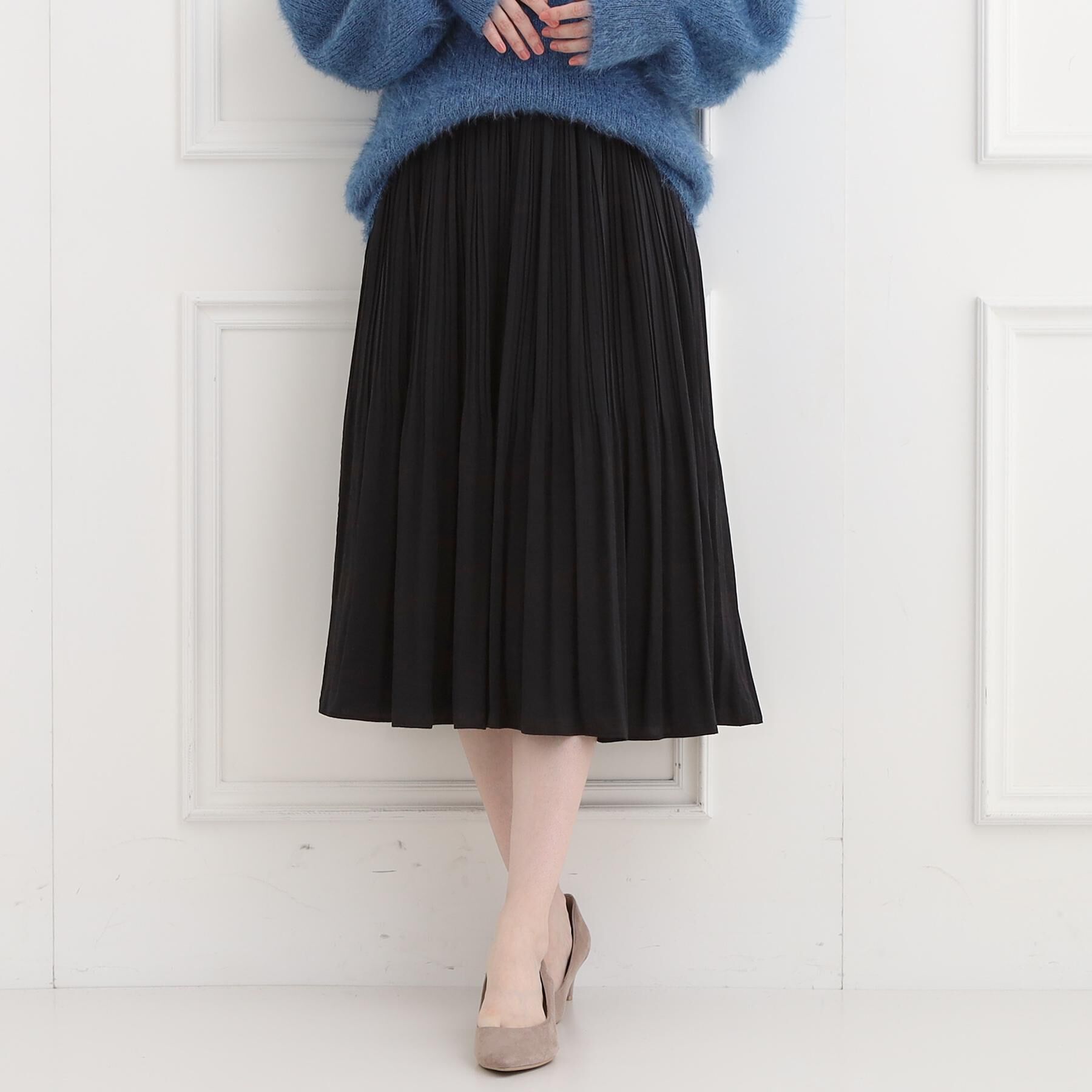 SHOO･LA･RUE「【洗濯機可/着丈選べる】オンにもオフにも 軽やかプリーツスカート」|スカート|