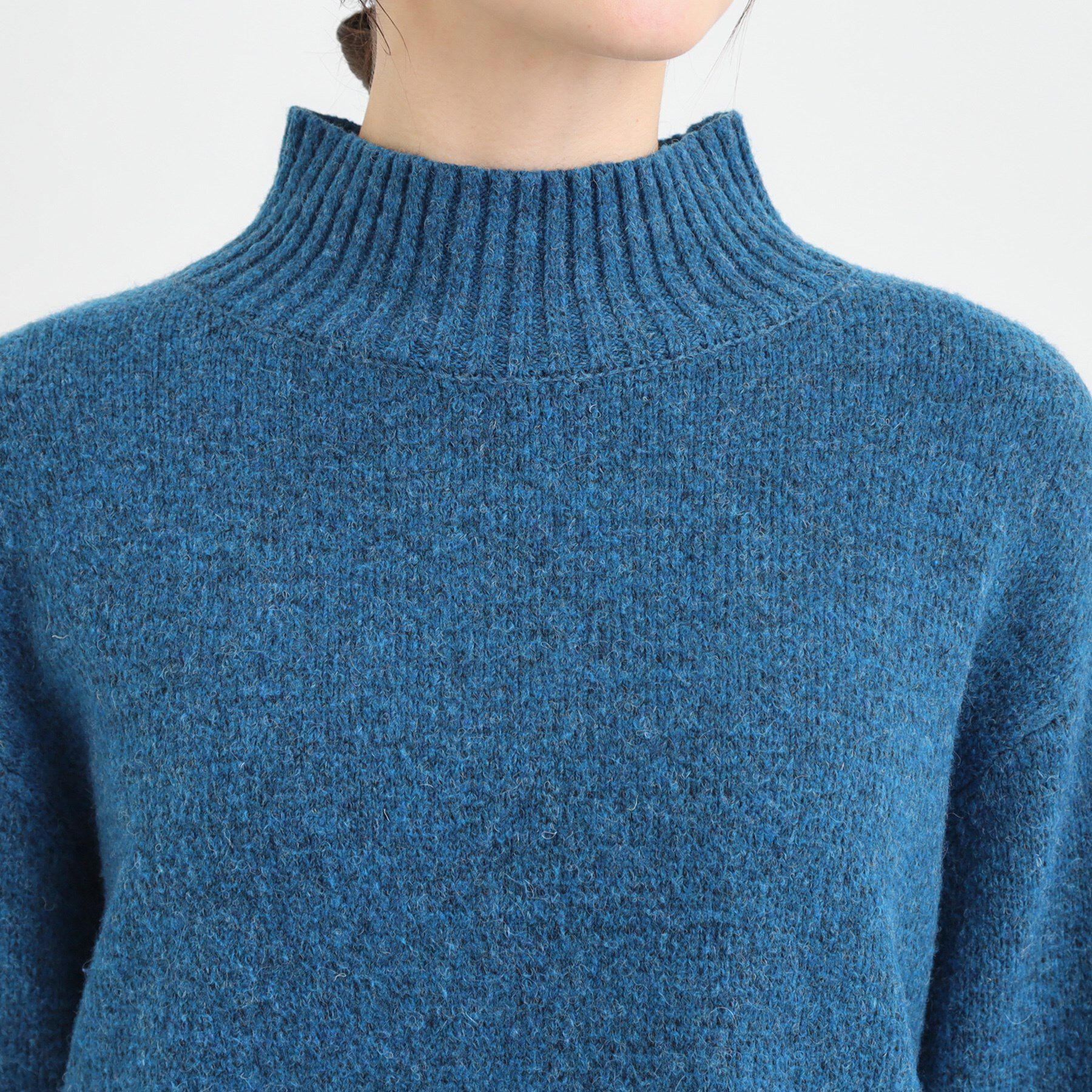 SHOO･LA･RUE「【S-LL】ゆるシルエットな メランジタートルニット」|ニット・セーター|