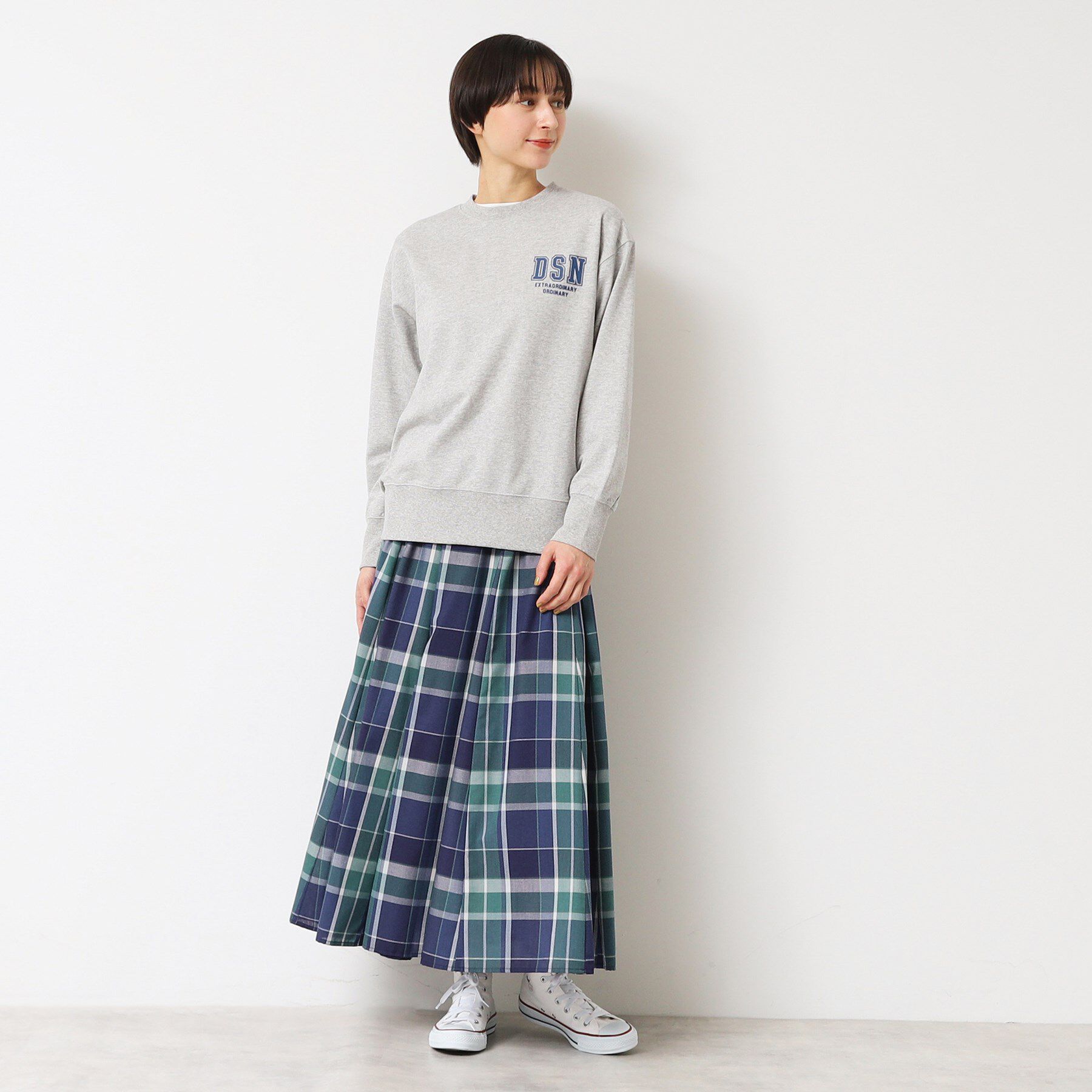 Dessin「【ウエストゴム・洗える】映えチェック柄スカート（XS～L）」|スカート|