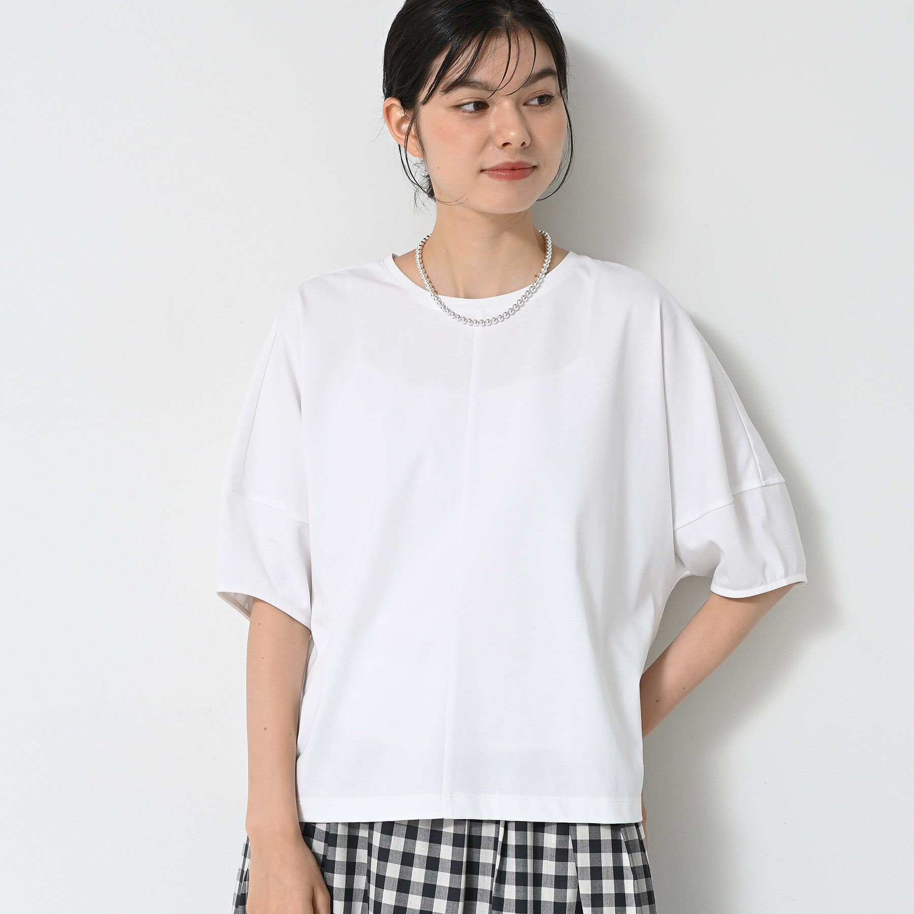 Dessin「【二の腕カバー／UVカット】ランタンスリーブカットソー」|Tシャツ・カットソー|