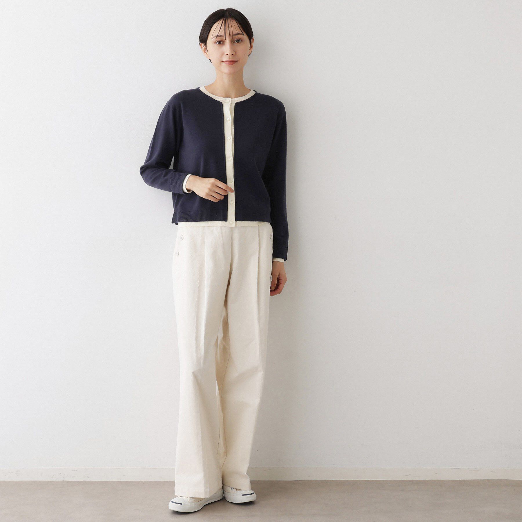 Dessin「【洗える】バイカラーカーディガン」|カーディガン|