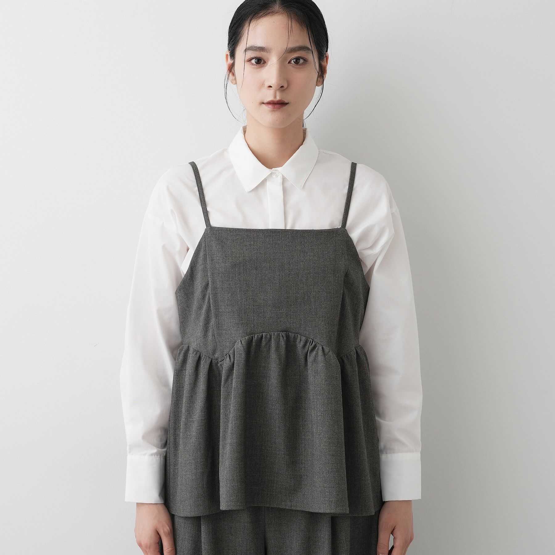 Dessin「【セットアップ可・洗える】ギャザーレイヤードキャミソール」|キャミソール|