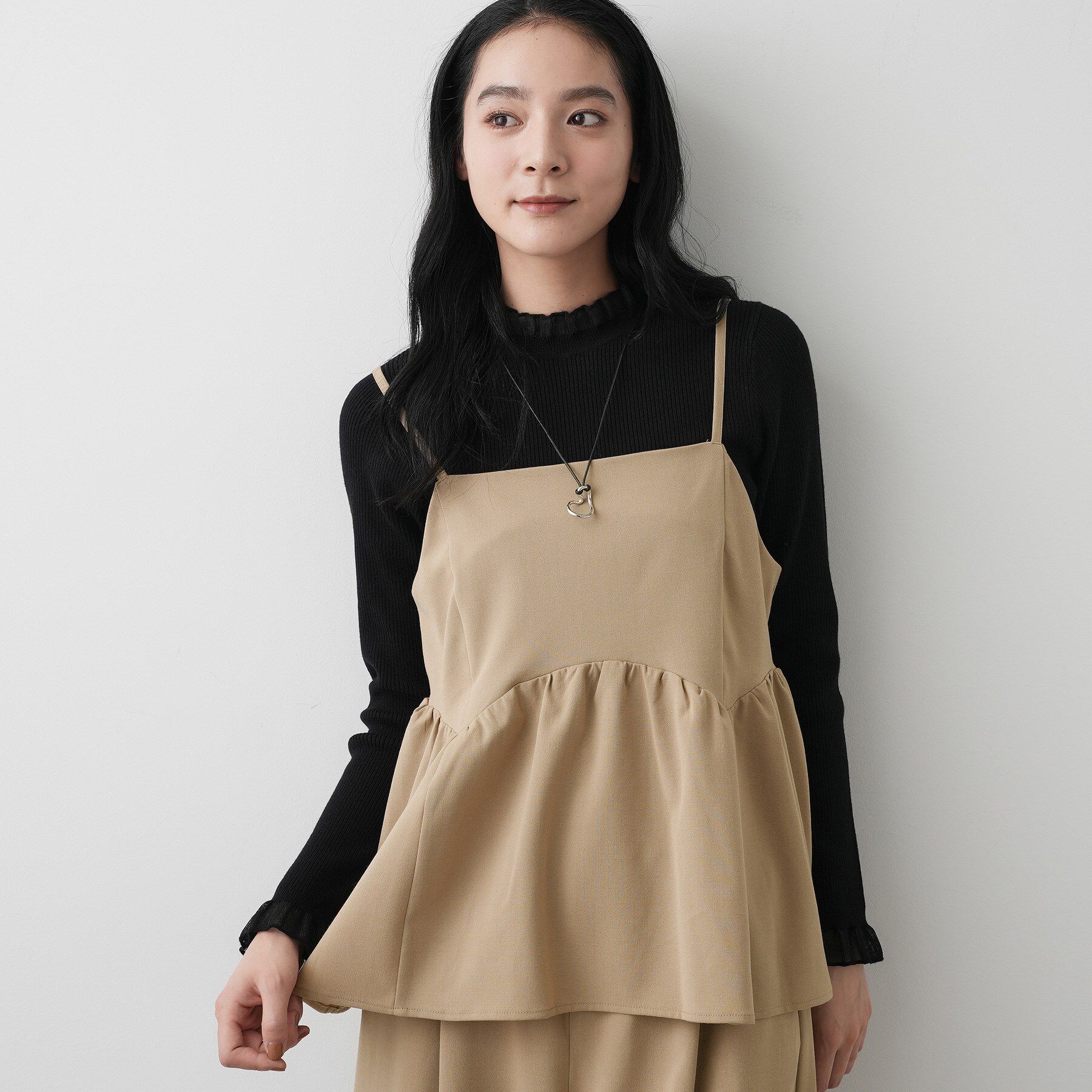 Dessin「【セットアップ可・洗える】ギャザーレイヤードキャミソール」|キャミソール|ライトベージュ(05