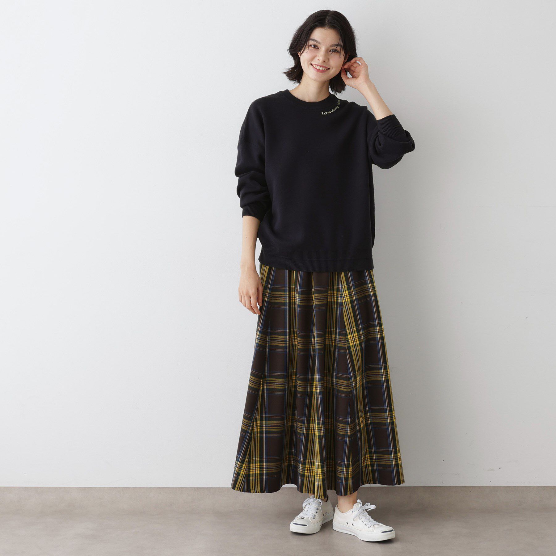 Dessin「【洗える】刺繍入りジャカードニット」|ニット・セーター|