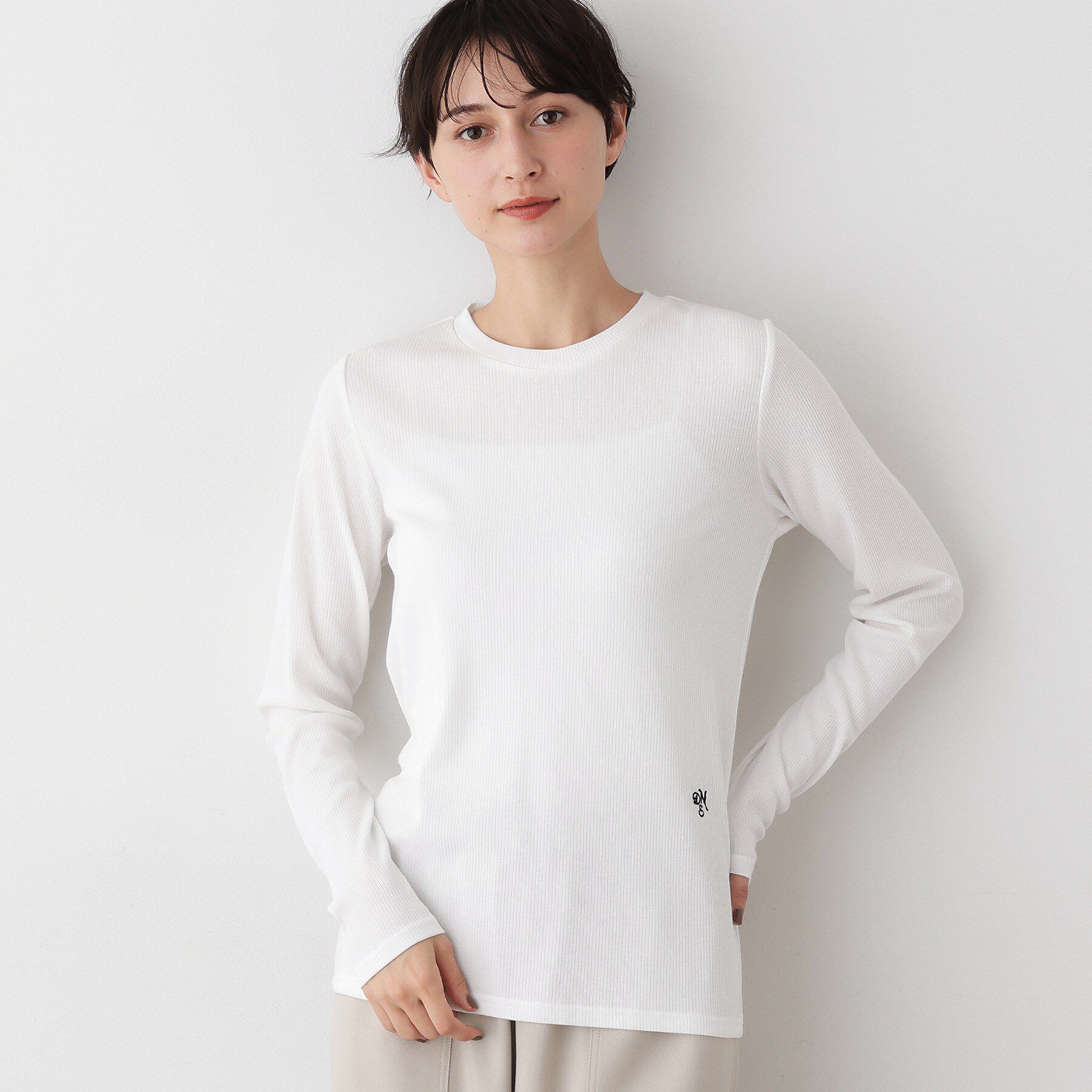 Dessin「【吸湿発熱/抗菌防臭】ジンジャー混クルーネックプルオーバー」|Tシャツ・カットソー|