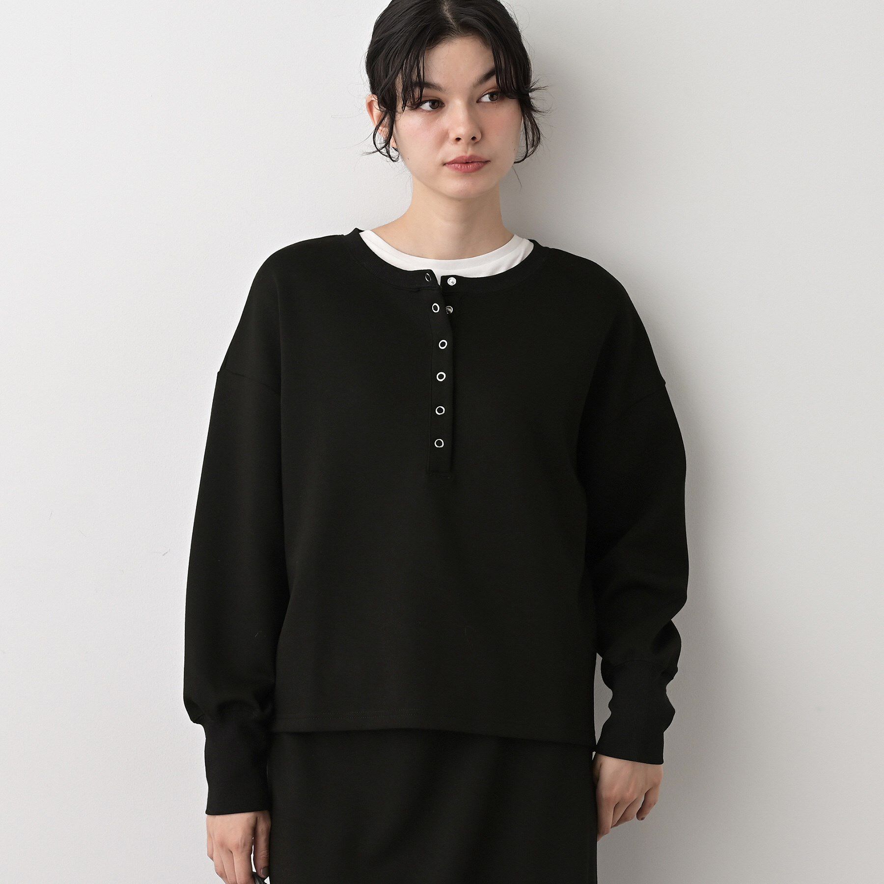 Dessin「【セットアップ可/洗える】ヘンリーネックプルオーバー」|Tシャツ・カットソー|