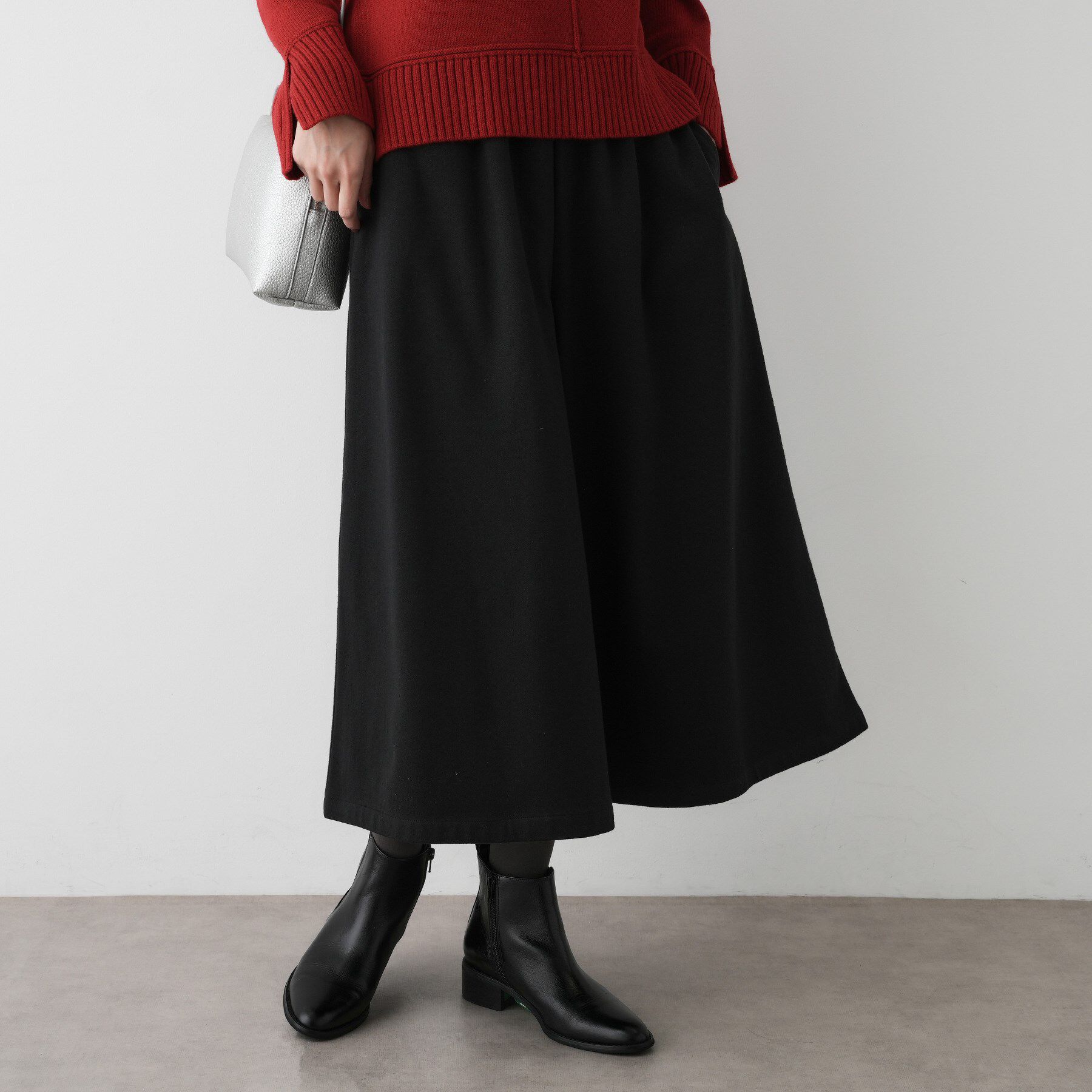 Dessin「【ウエストゴム/洗える】起毛フレアシルエットパンツ」|その他|