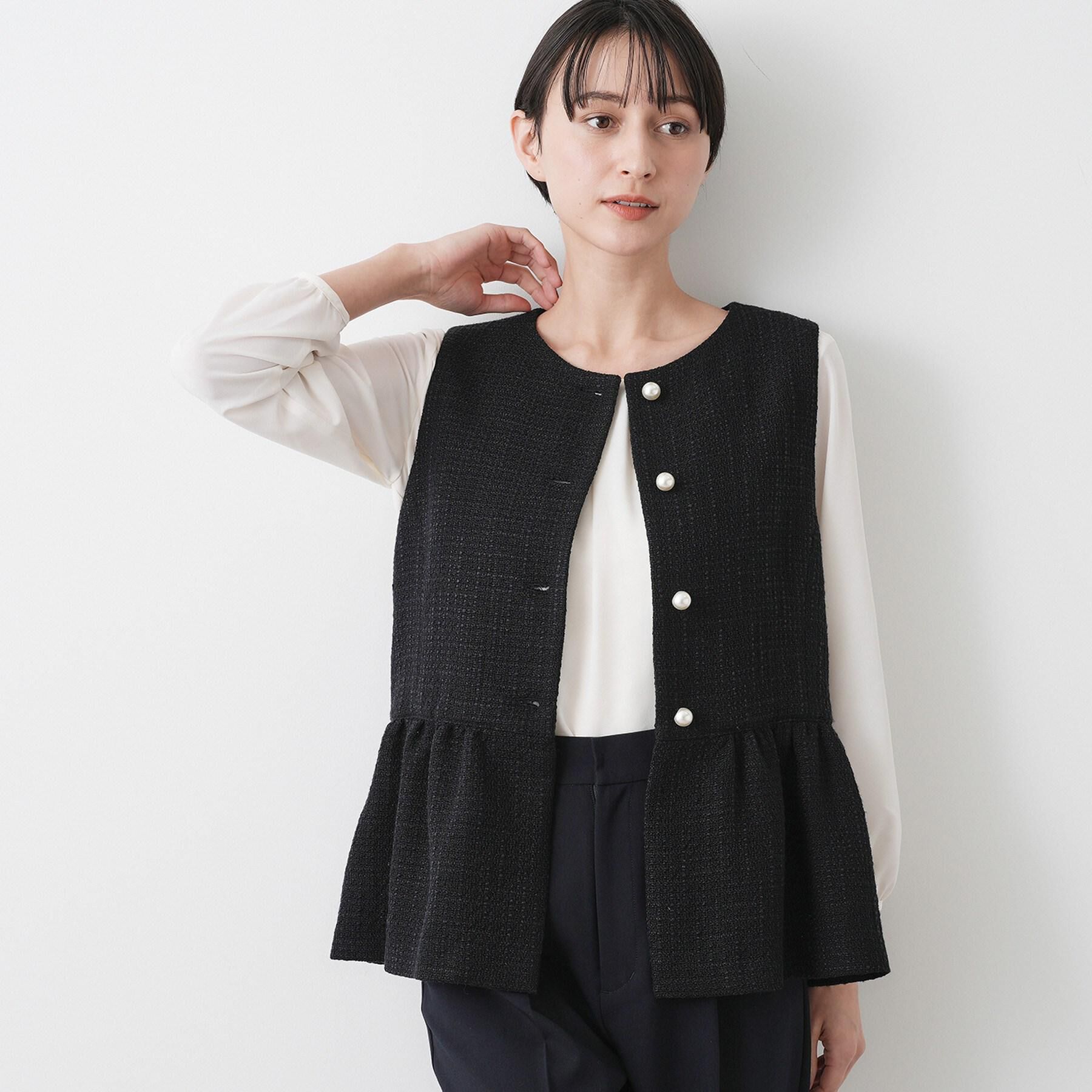 Dessin「【入卒/セレモニー】パール調ボタンベスト」|ベスト・ジレ|