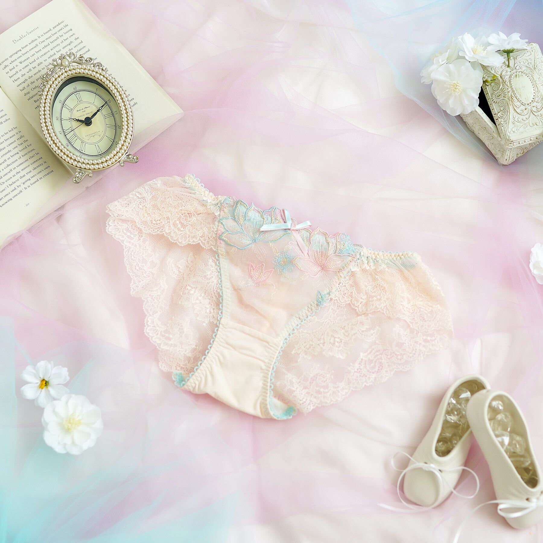 Risa Magli「ウラリー レースショーツ」|インナー|ミント(021)