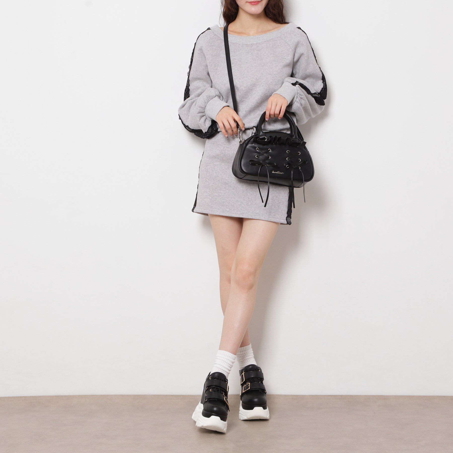 Ober Tashe「リボン使い2WAYショルダー」|ボストンバッグ|