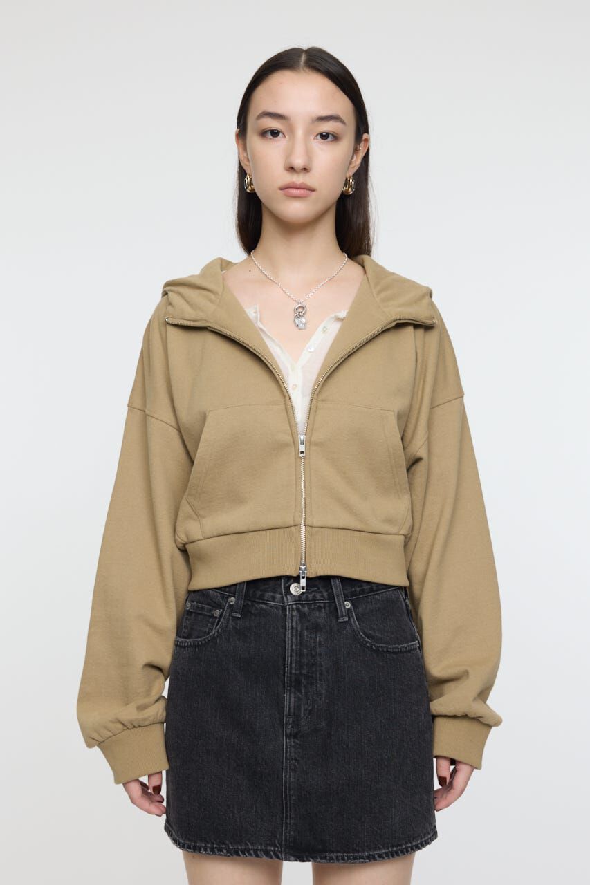 MOUSSY「SHORT ZIP UP フーディ」|パーカー|