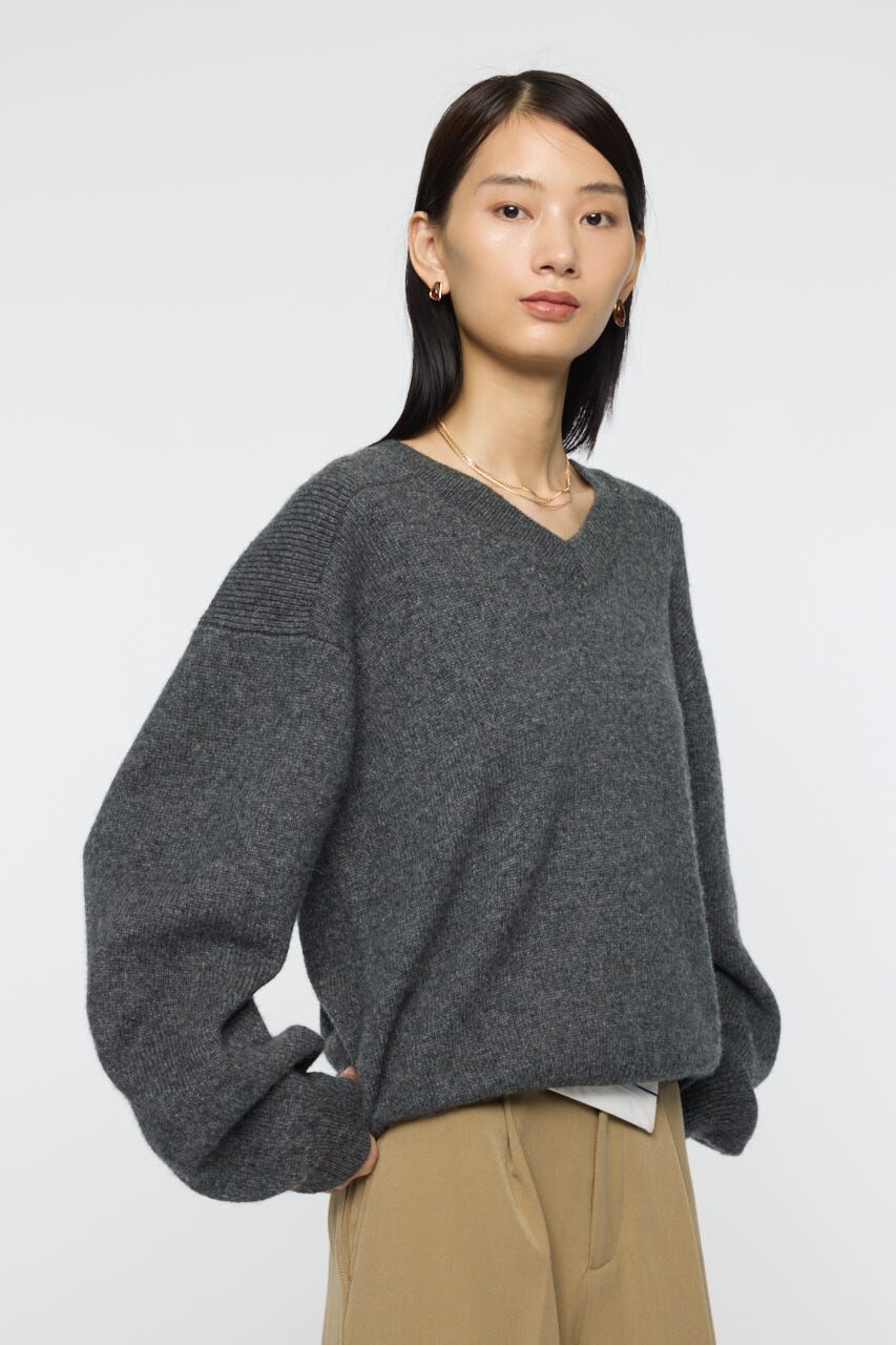 MOUSSY「DOUBLE SHOULDER V/N セーター」|ニット・セーター|