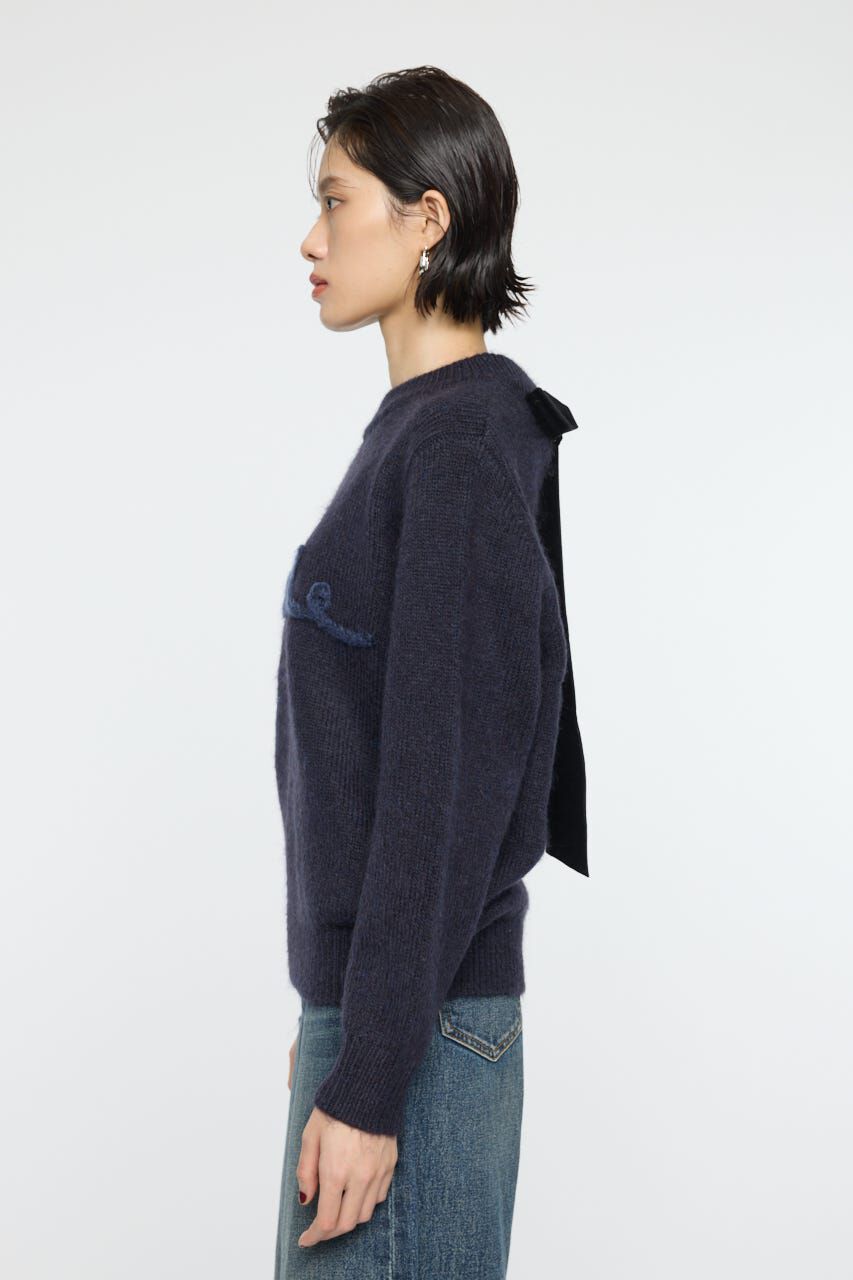 MOUSSY「BACK RIBBON セーター」|ニット・セーター|