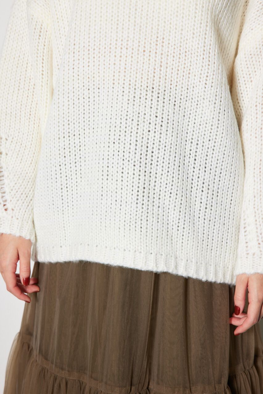 rienda「ローゲージオーバーニットトップス」|ニット・セーター|