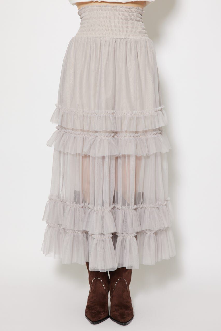 rienda「シアーチュールシャーリングハイウエストスカート」|スカート|