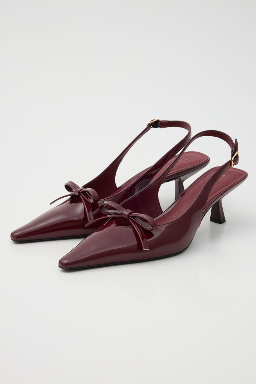 rienda「リボンエナメルミュール」|サンダル|
