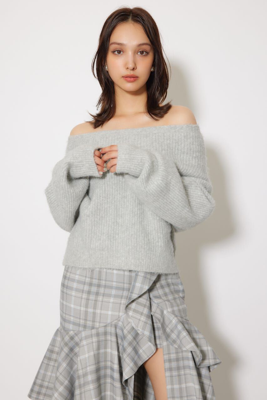 rienda「オフショルニットトップス」|ニット・セーター|