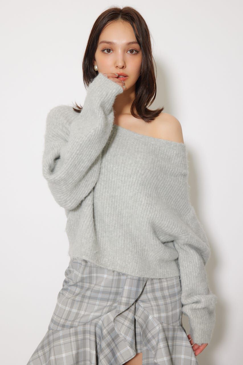 rienda「オフショルニットトップス」|ニット・セーター|