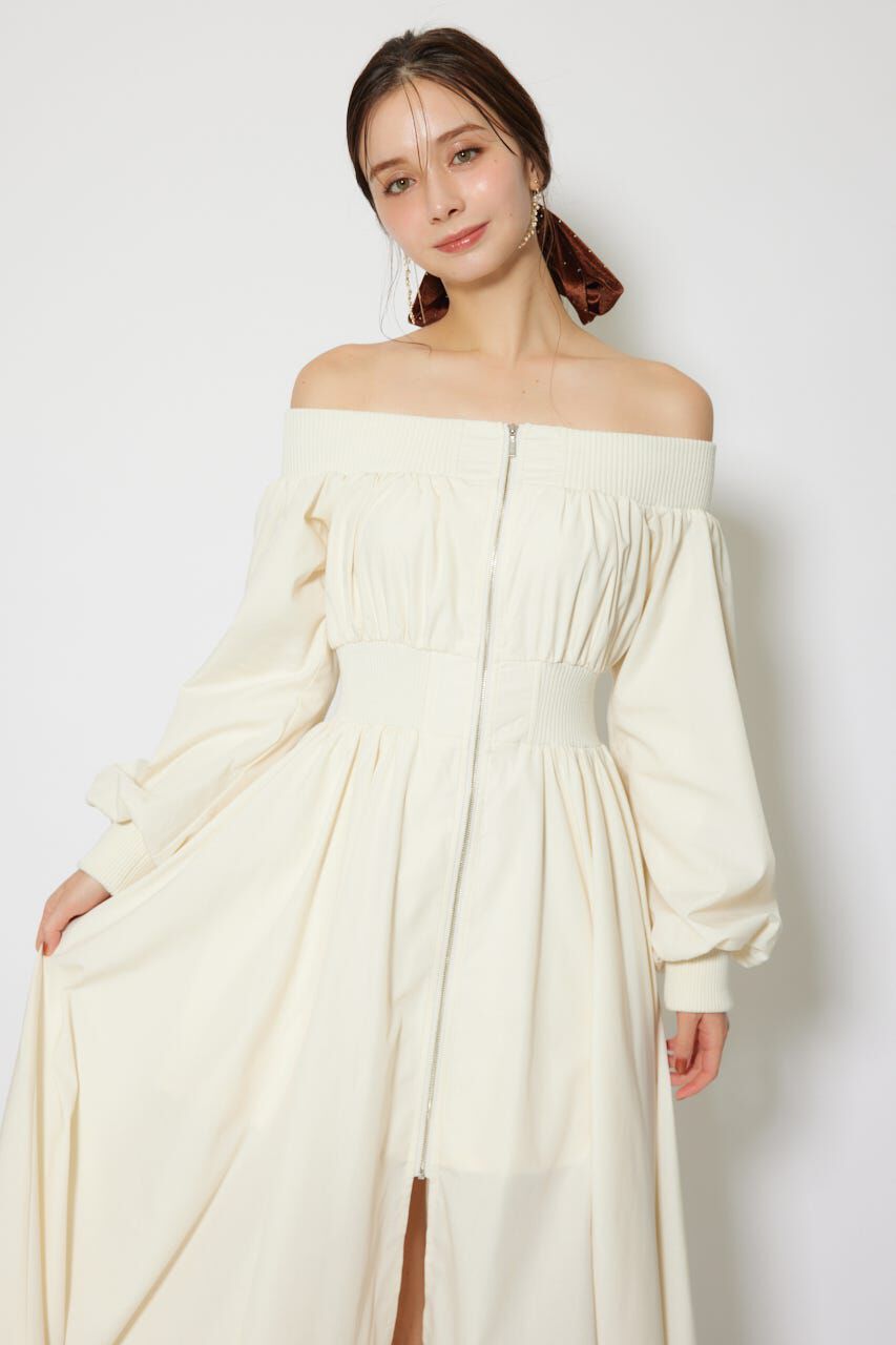 rienda「MA-1オフショルロングスリーブワンピース」|ワンピース|