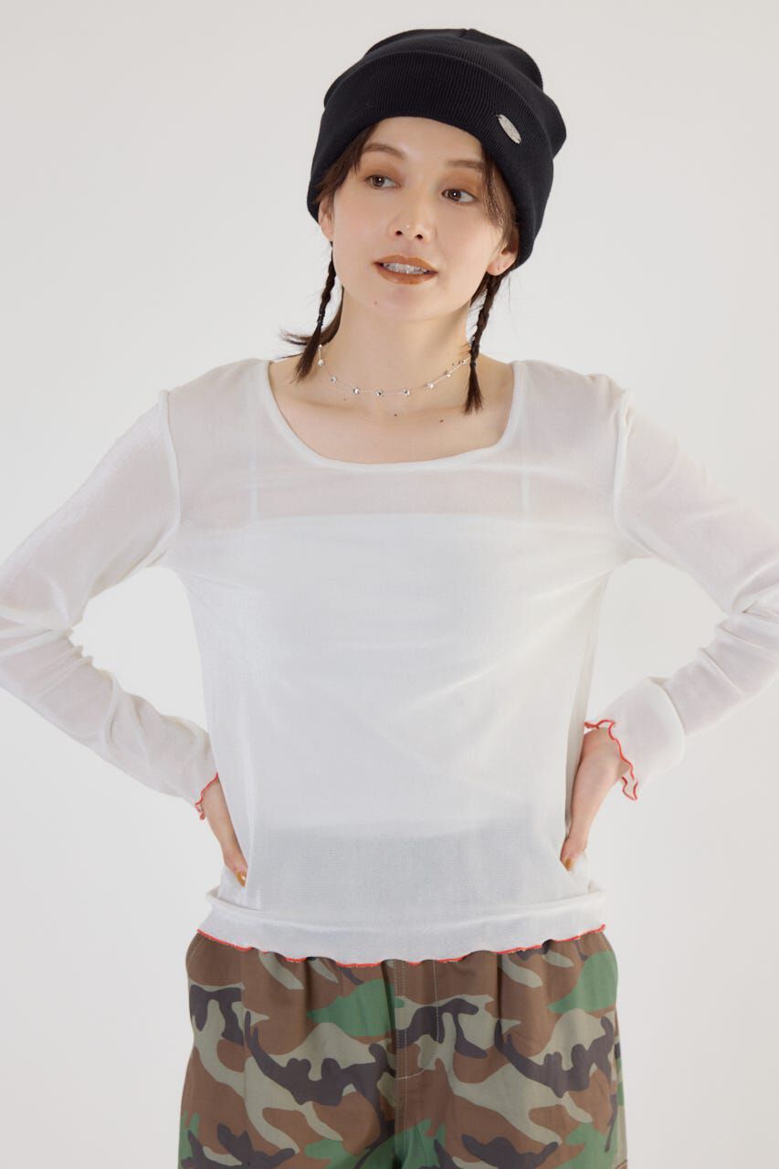 RODEO CROWNS「2WAYシアーベロアトップス」|Tシャツ・カットソー|WHT