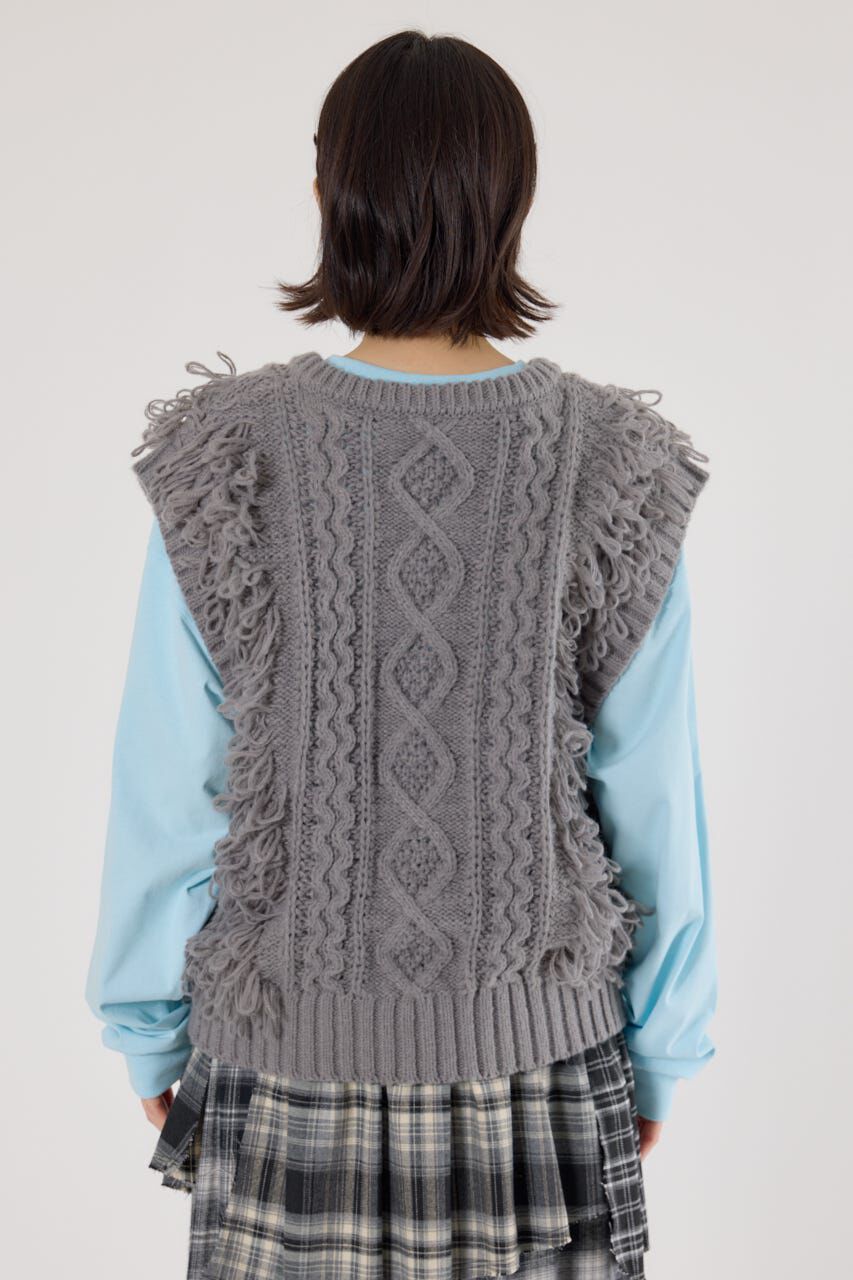 RODEO CROWNS「ケーブルニットベスト」|ニット・セーター|