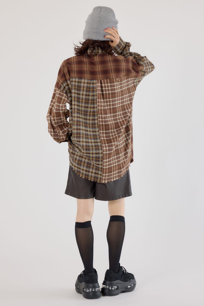 RODEO CROWNS「パッチワークチェックシャツ」|シャツ・ブラウス|