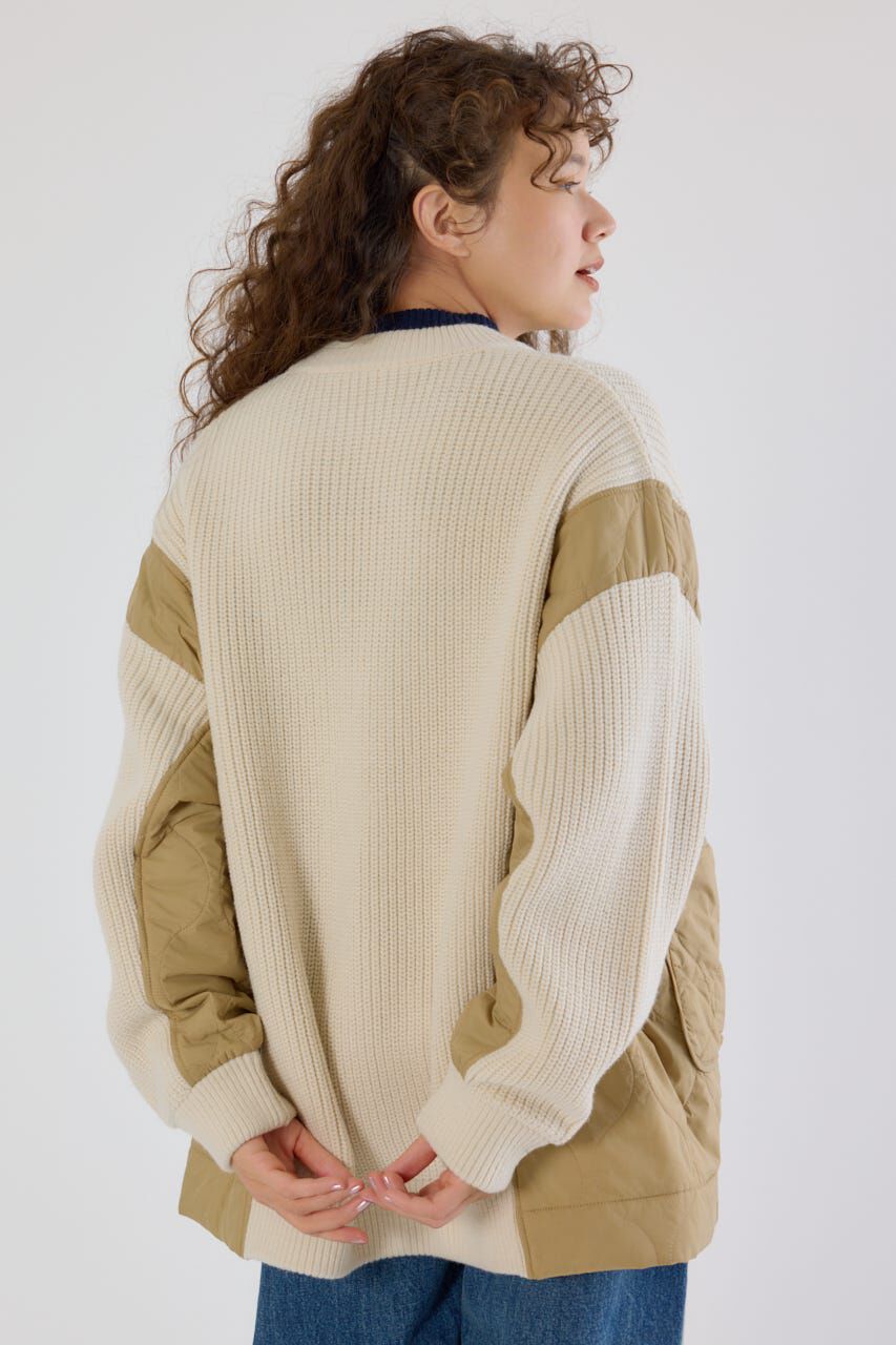 RODEO CROWNS「キルトドッキングニットブルゾン」|カーディガン|