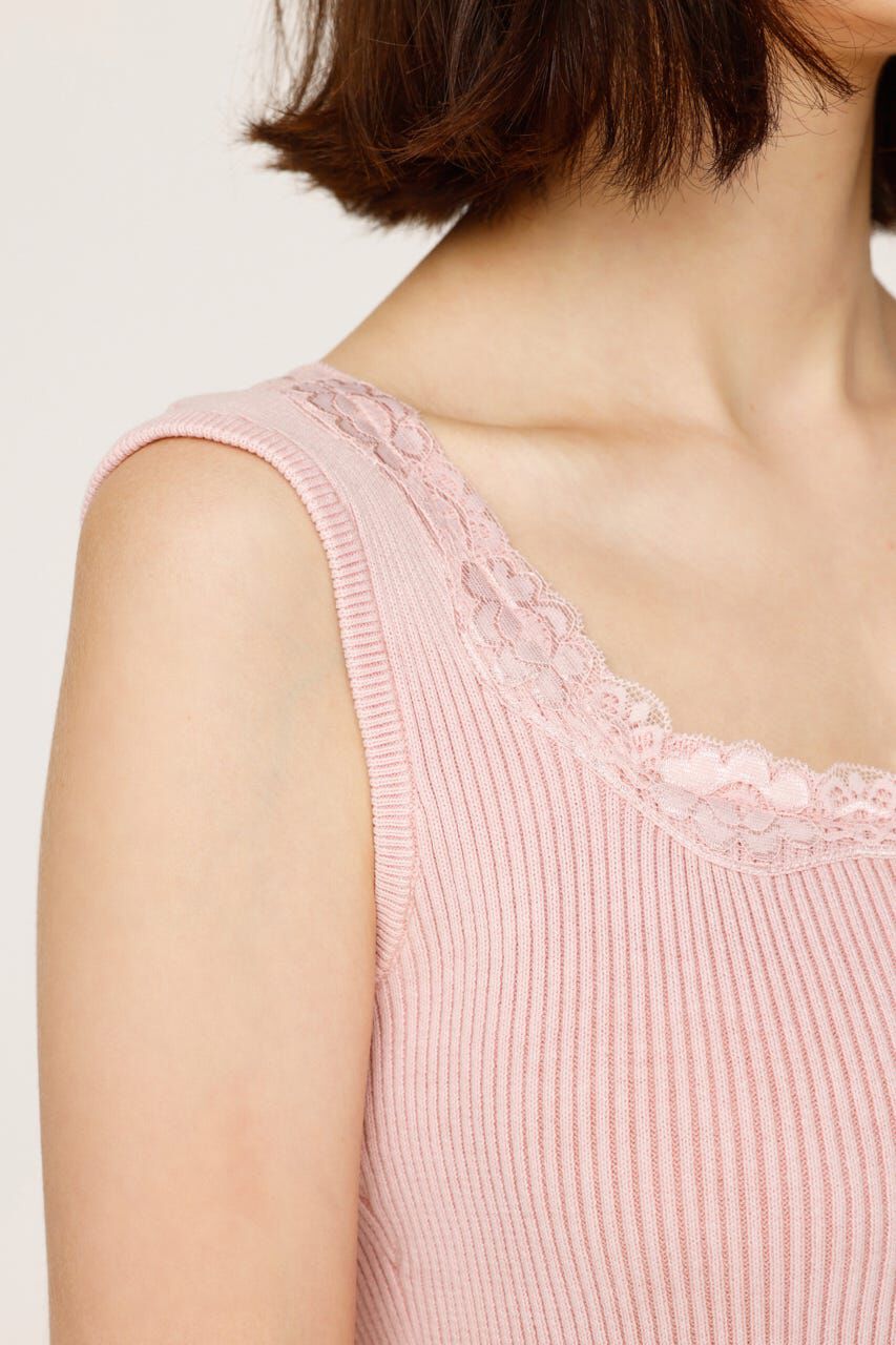 SLY「LACE DOCKING RIB TANK」|タンクトップ|
