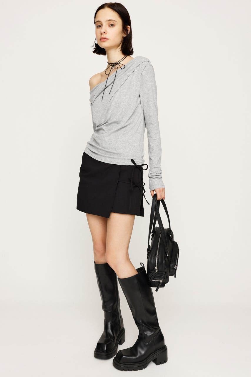 SLY「GATHER RIBBON WRAP ショートスカート」|スカート|