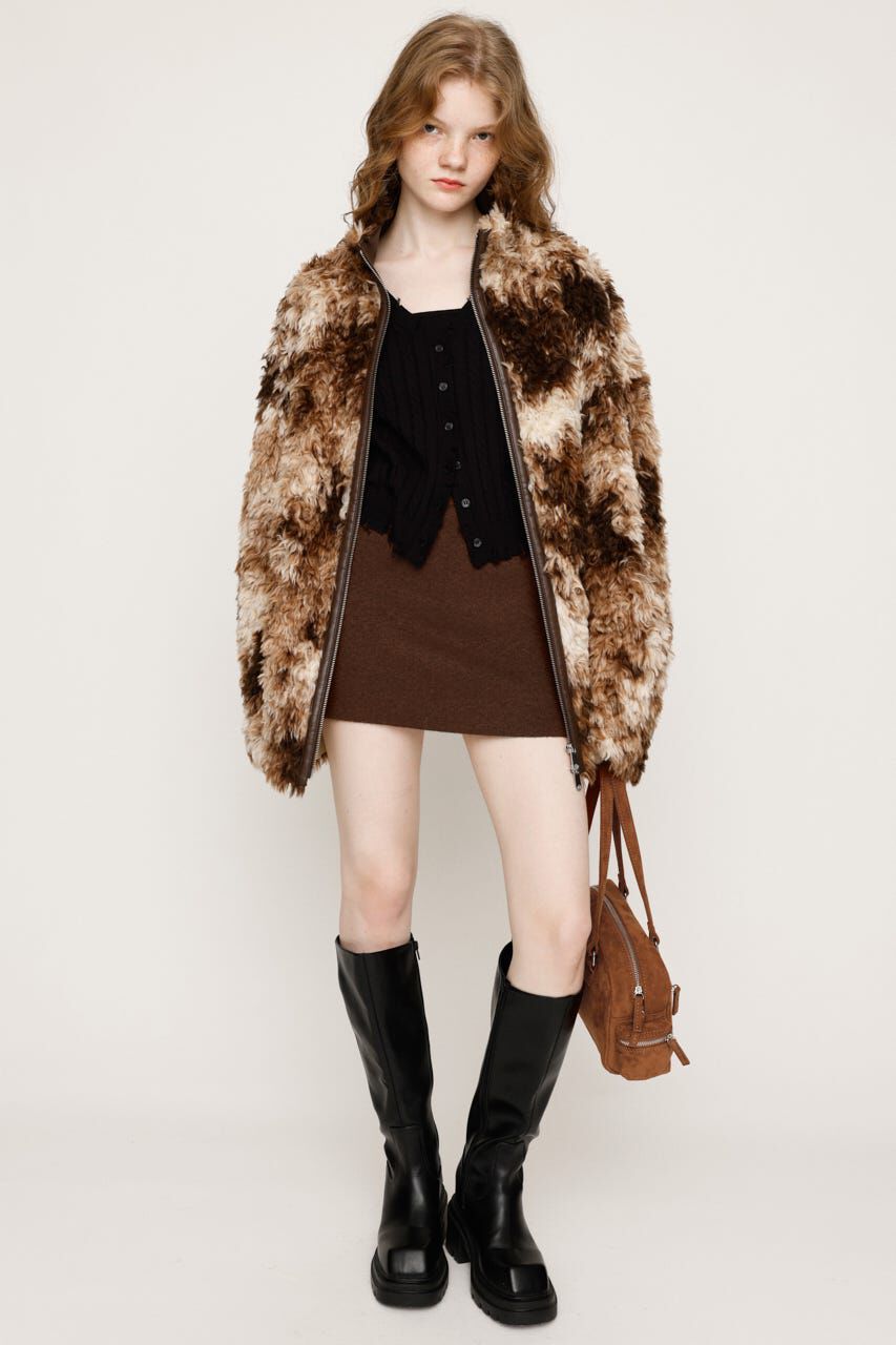 SLY「SHORTS IN KNIT ショートスカート」|スカート|BRN