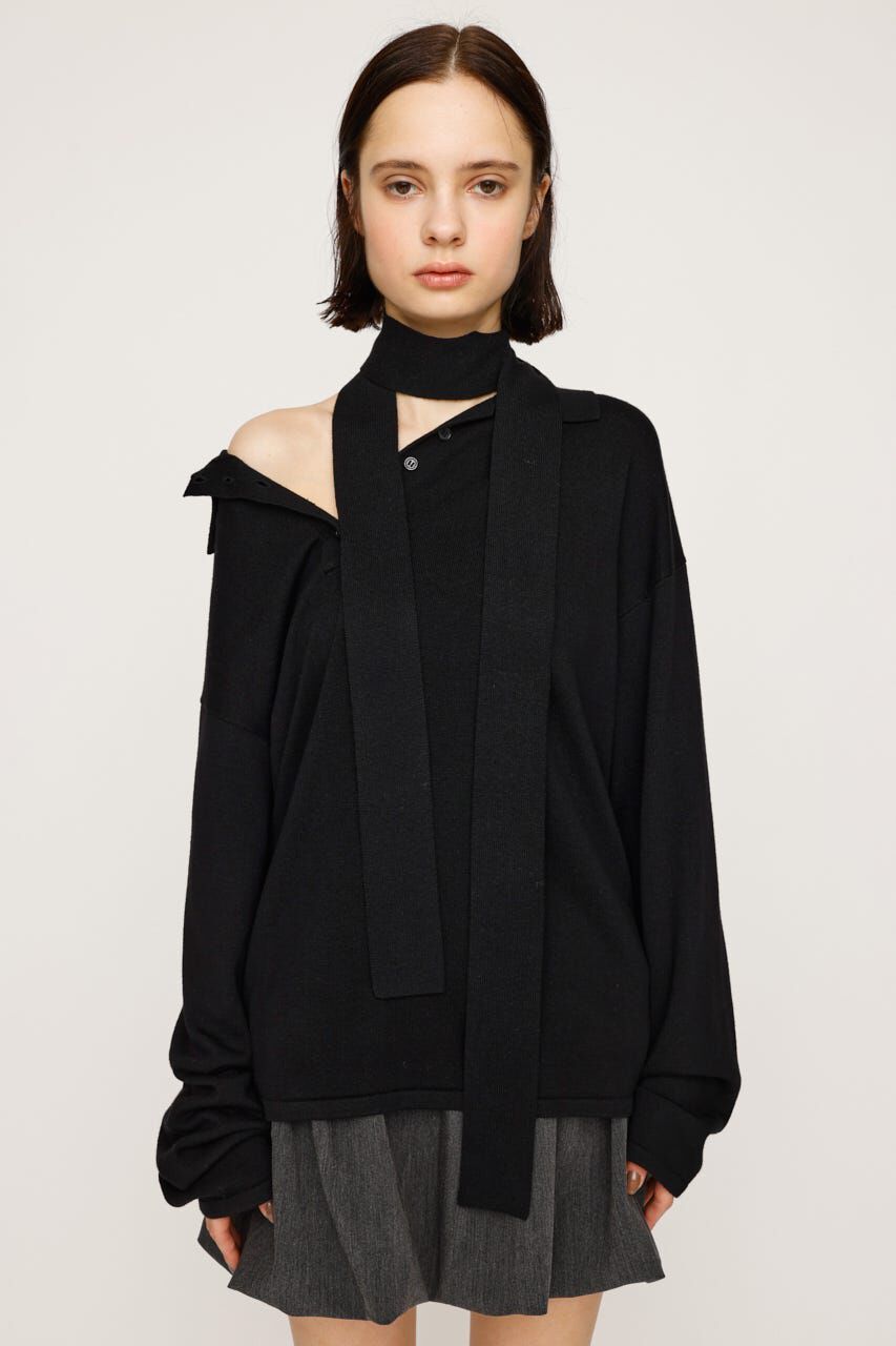 SLY「HG KNIT ASYMMETRY トップス」|ニット・セーター|