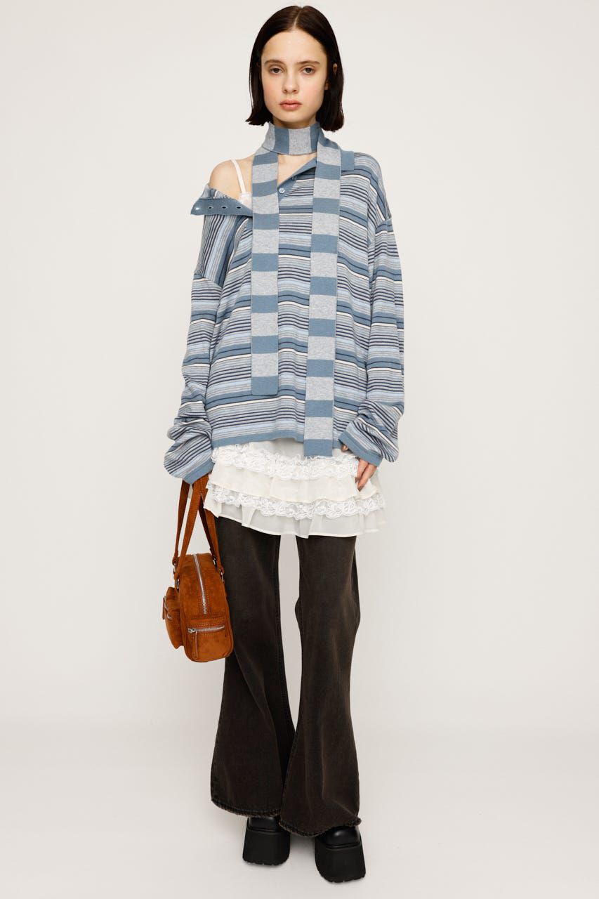 SLY「HG KNIT ASYMMETRY トップス」|ニット・セーター|